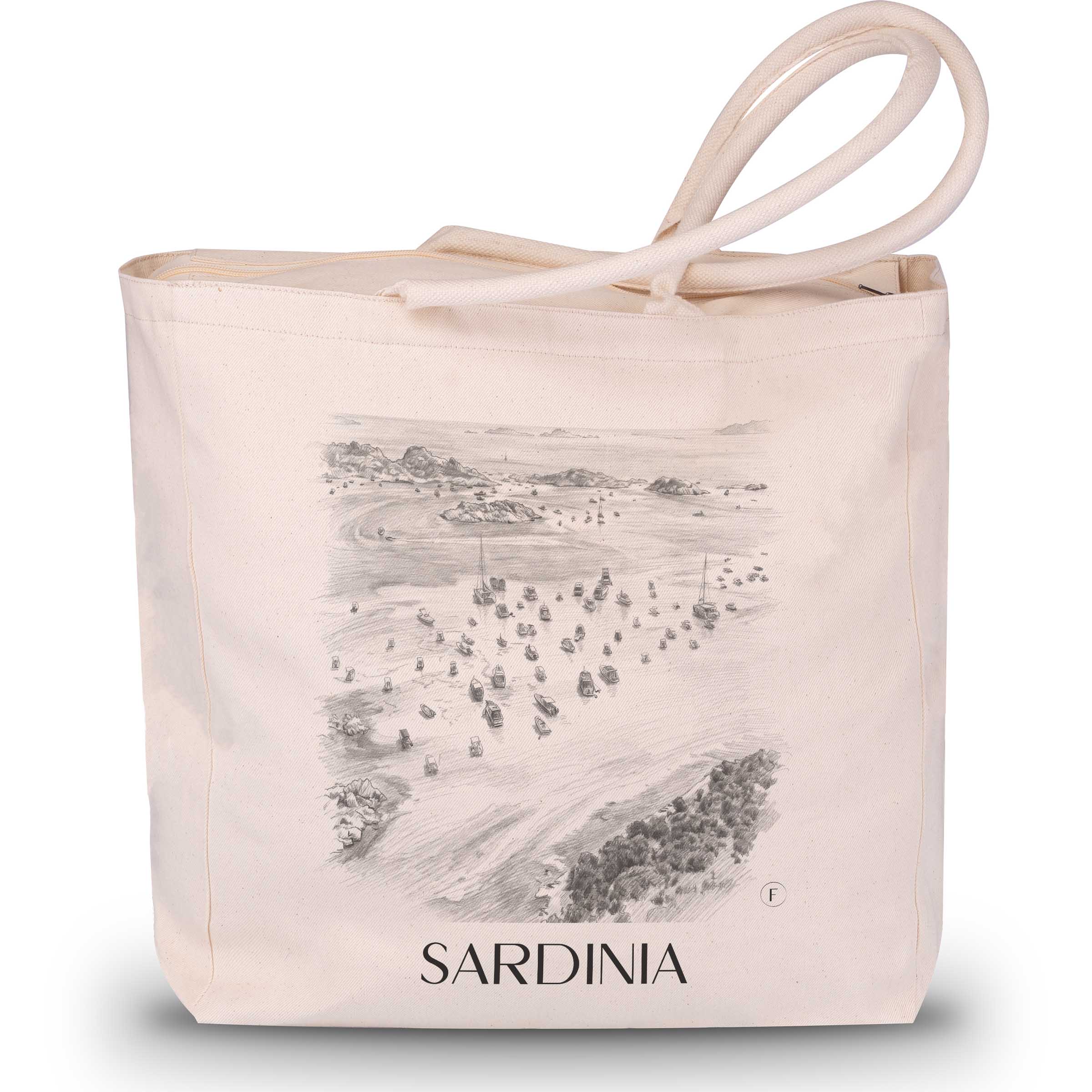 Sardinia - Italy Tote Bag - Drawing Style Shopping Bag