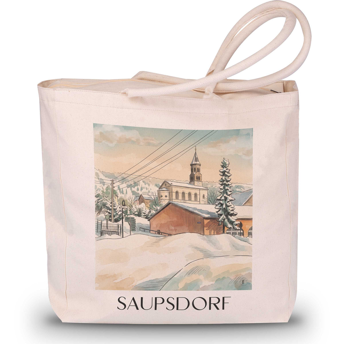 saupsdorf--sächsische-schweiz-deutschland-einkaufstasche-aquarell