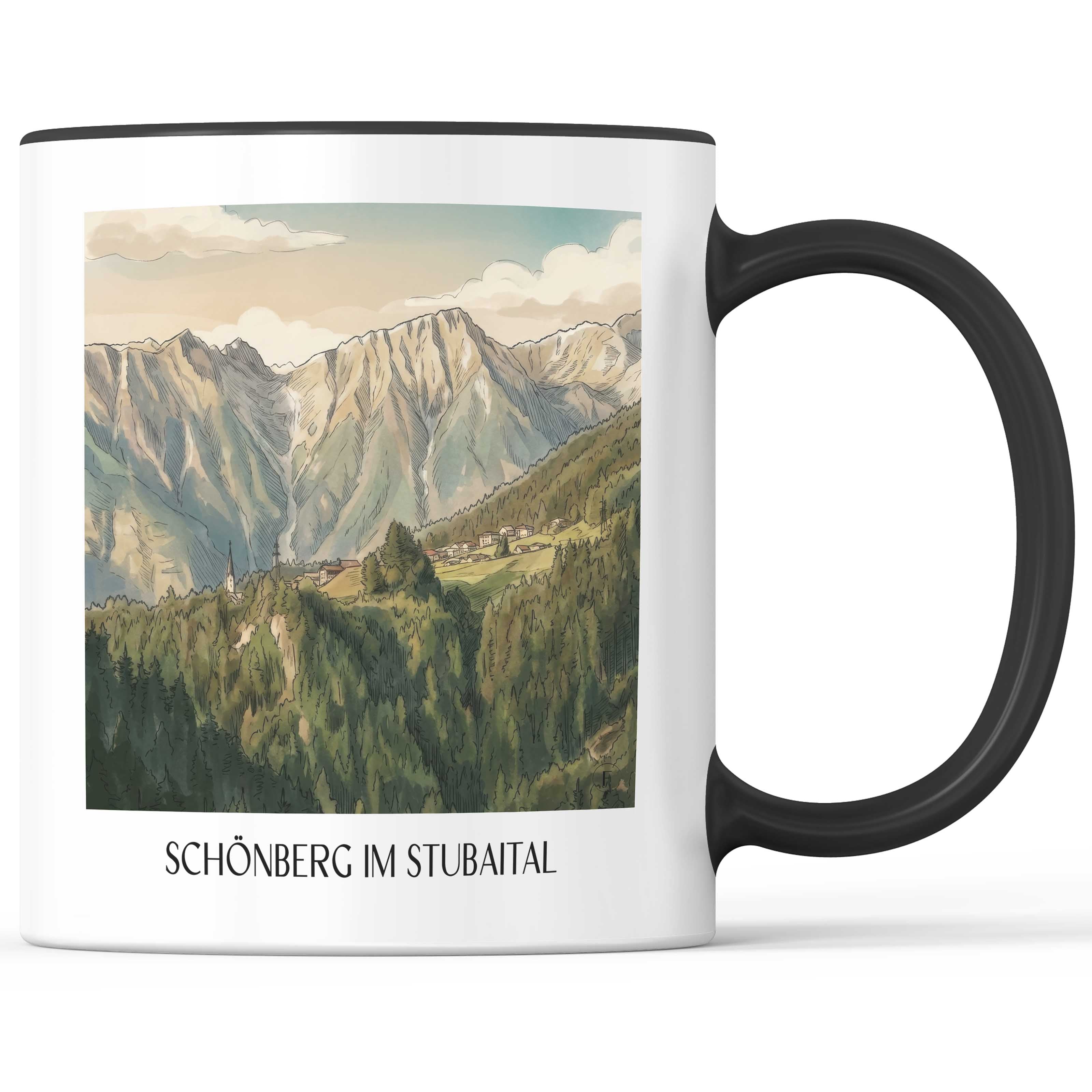 schönberg-im-stubaital-österreich-österreich-kaffeebecher-aquarell