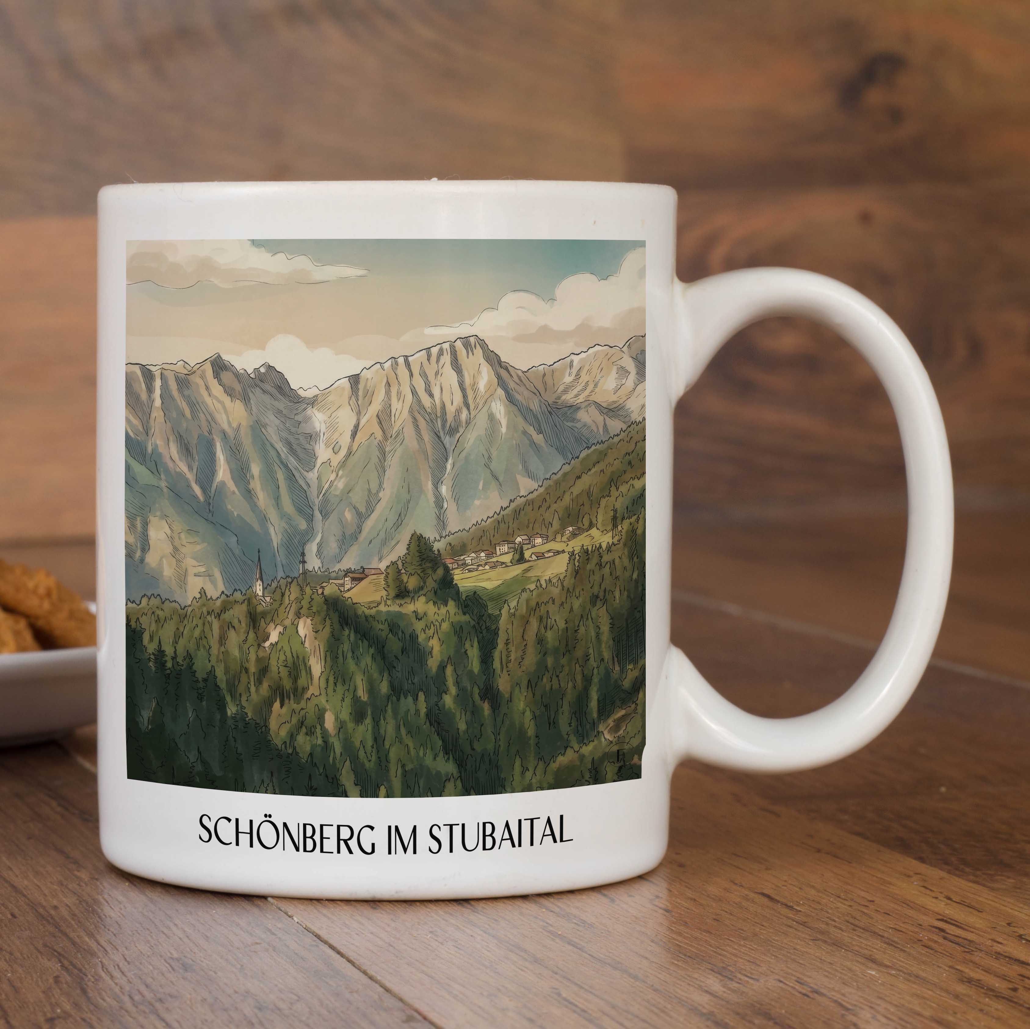 schönberg-im-stubaital-österreich-österreich-kaffeebecher-aquarell
