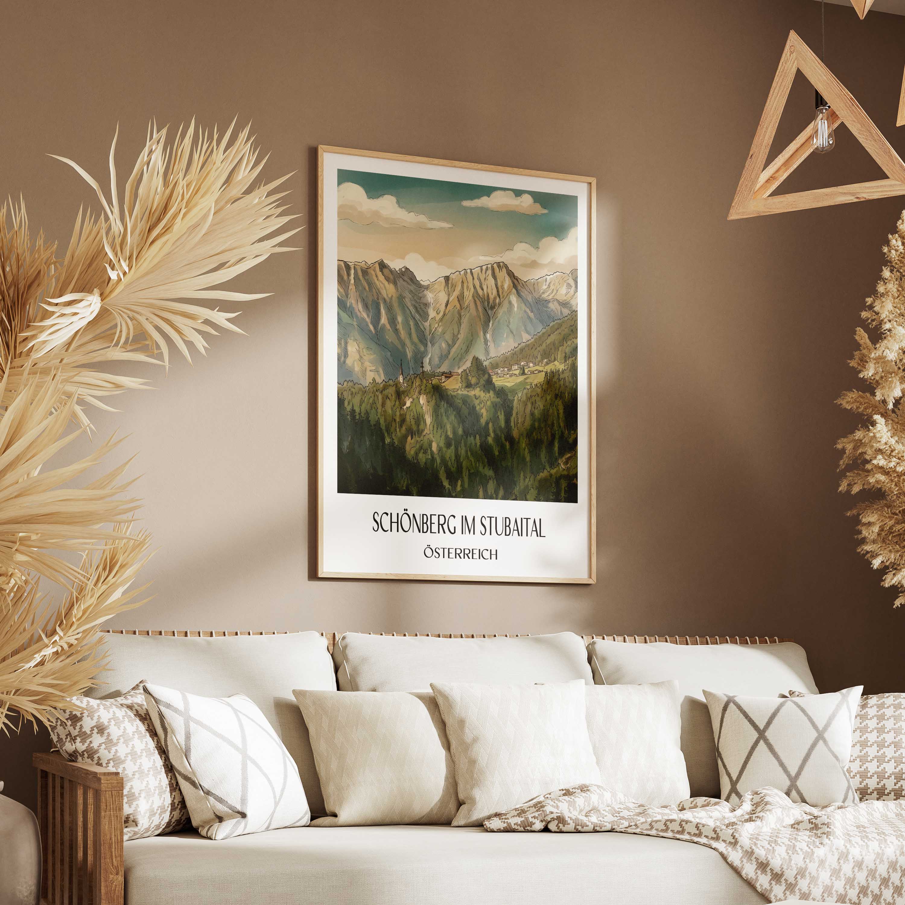 schönberg-im-stubaital-österreich-österreich-poster-aquarell