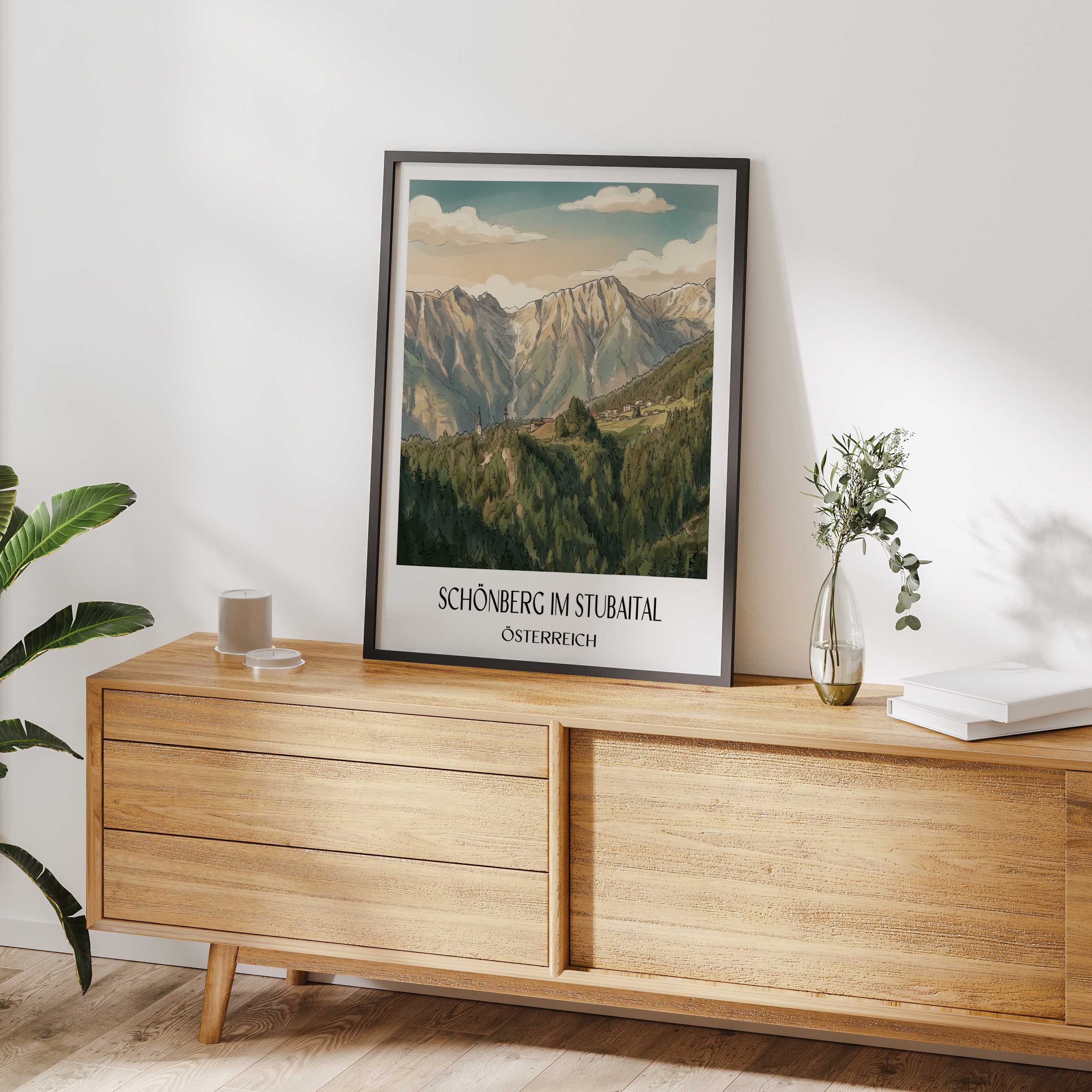 schönberg-im-stubaital-österreich-österreich-poster-aquarell