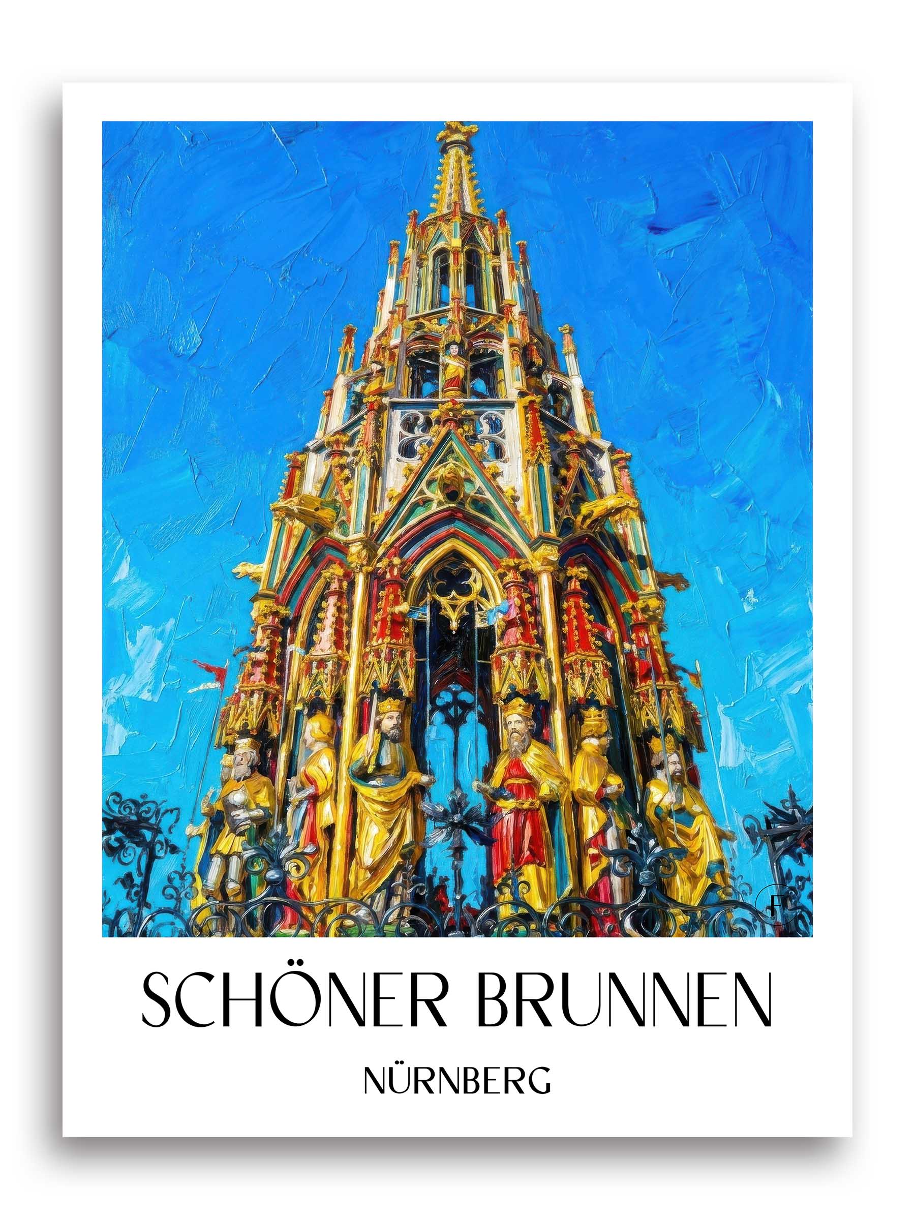 schöner-brunnen-nürnberg-deutschland-poster-oil-painting-oelgemaelde