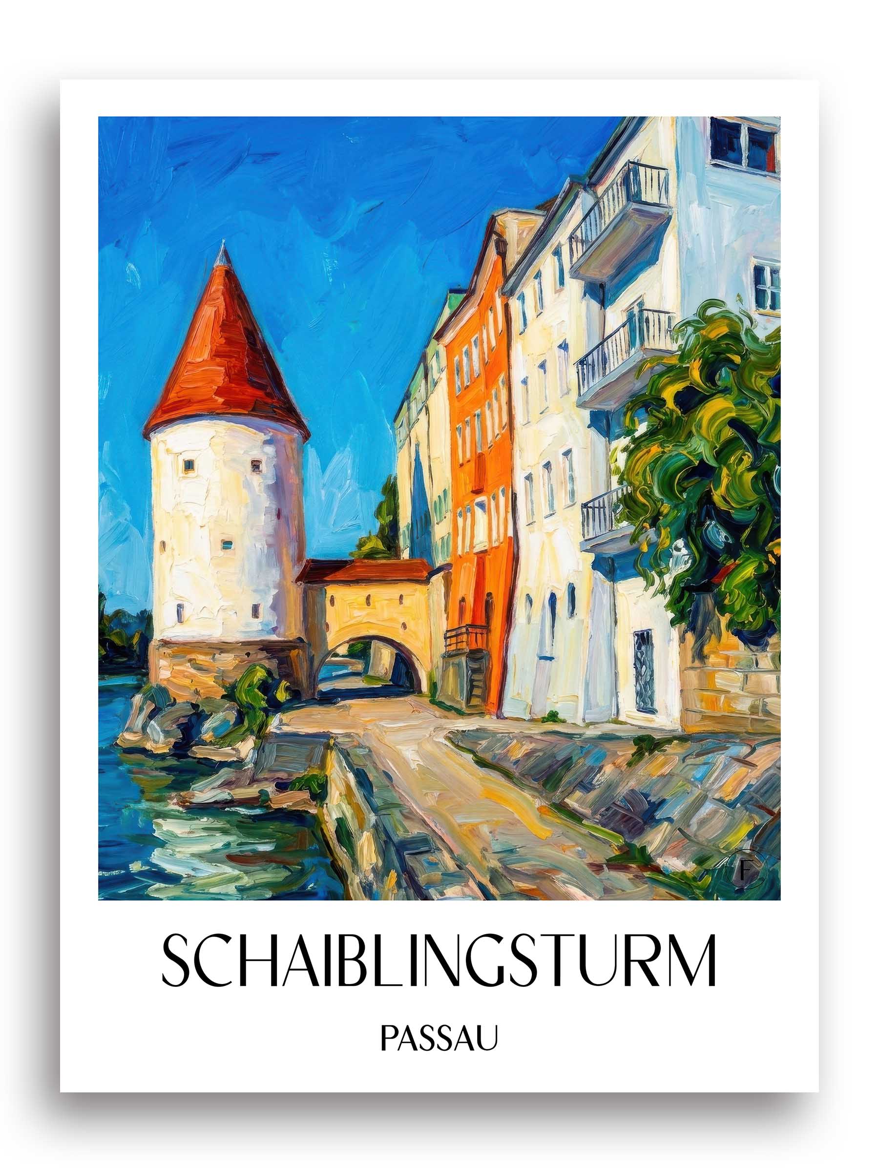 schaiblingsturm-passau-deutschland-poster-oil-painting-oelgemaelde