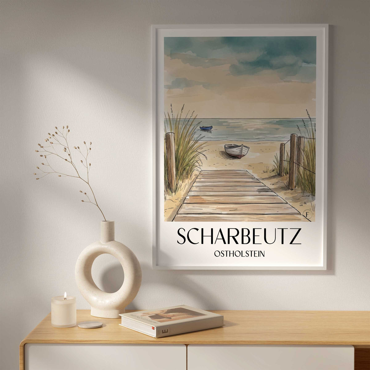 scharbeutz-ostholstein-deutschland-poster-aquarell
