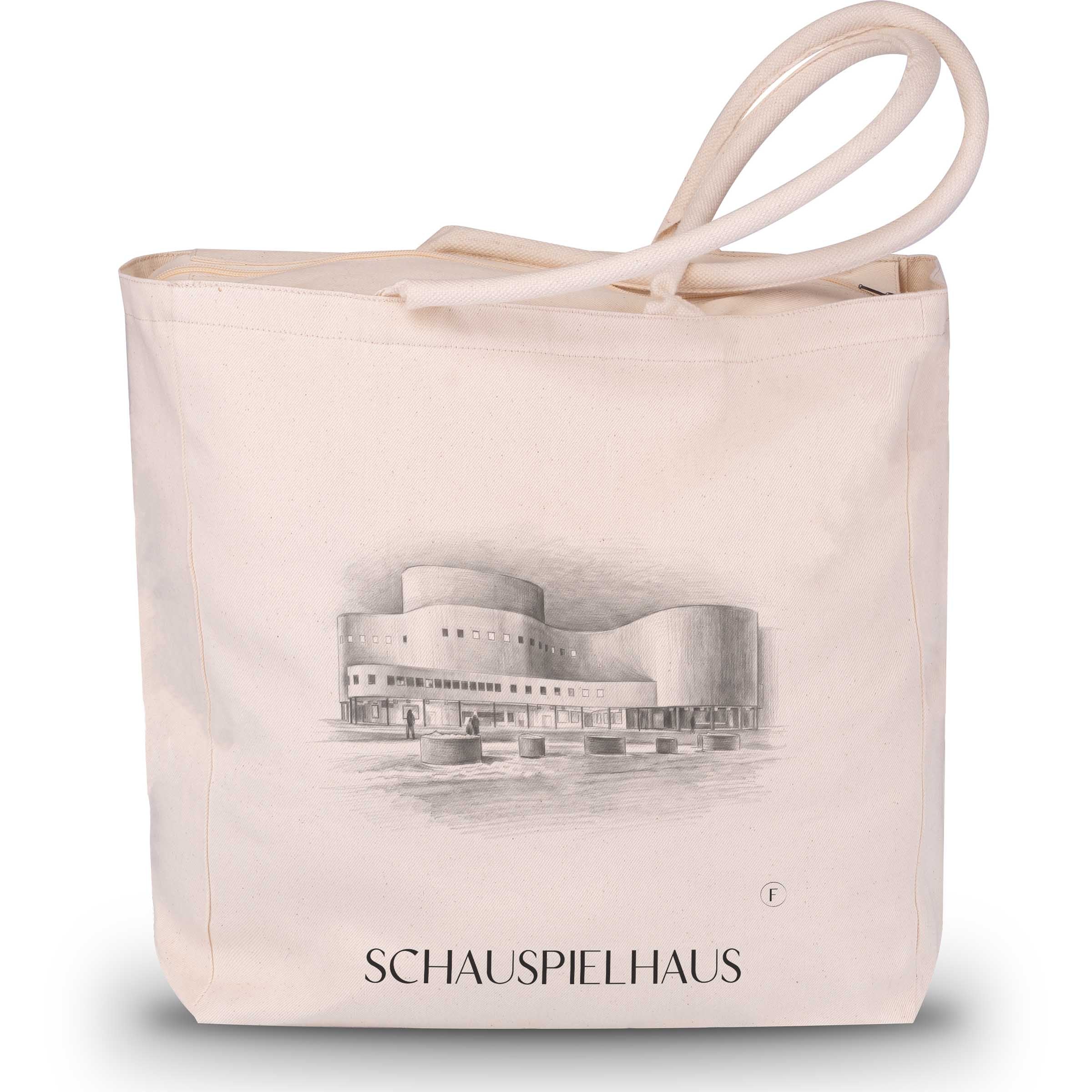 schauspielhaus-düsseldorf-deutschland-einkaufstasche-bleistift-zeichnung-drawing