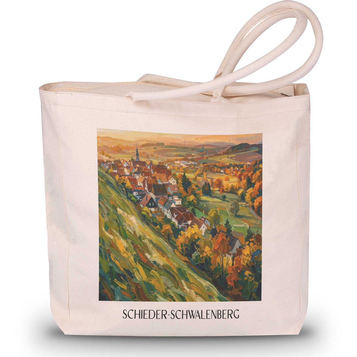 schieder-schwalenberg-ostwestfalen-lippe-deutschland-einkaufstasche-oil-painting-oelgemaelde