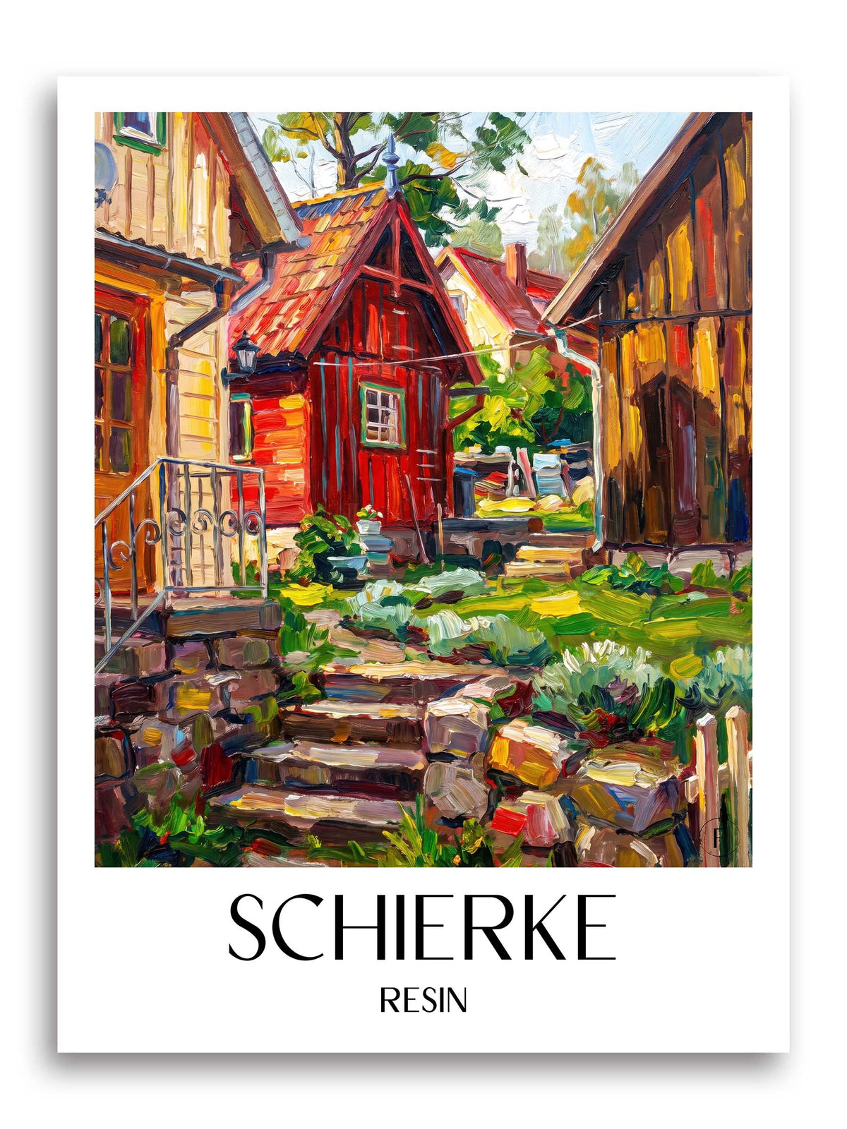 Schierke Poster - Harz - Deutschland Kunstdruck - Ölgemälde von A4 bis A1 - favplace