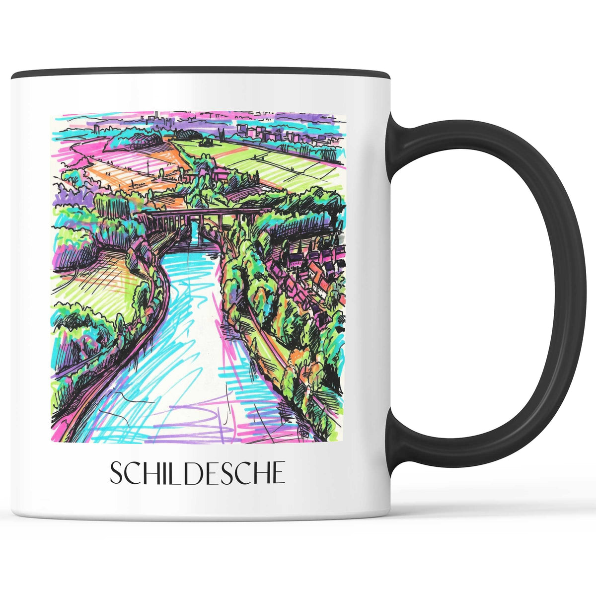 Schildesche Kaffeebecher - Bielefeld - Deutschland Becher - Kaffeetasse im Tag Graffiti Stil - favplace