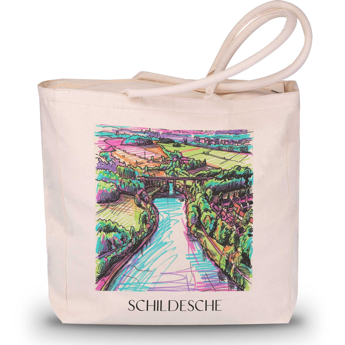 Schildesche Shopping Tasche - Bielefeld - Deutschland Tote Bag - Einkaufstasche im Tag Graffiti Stil - favplace