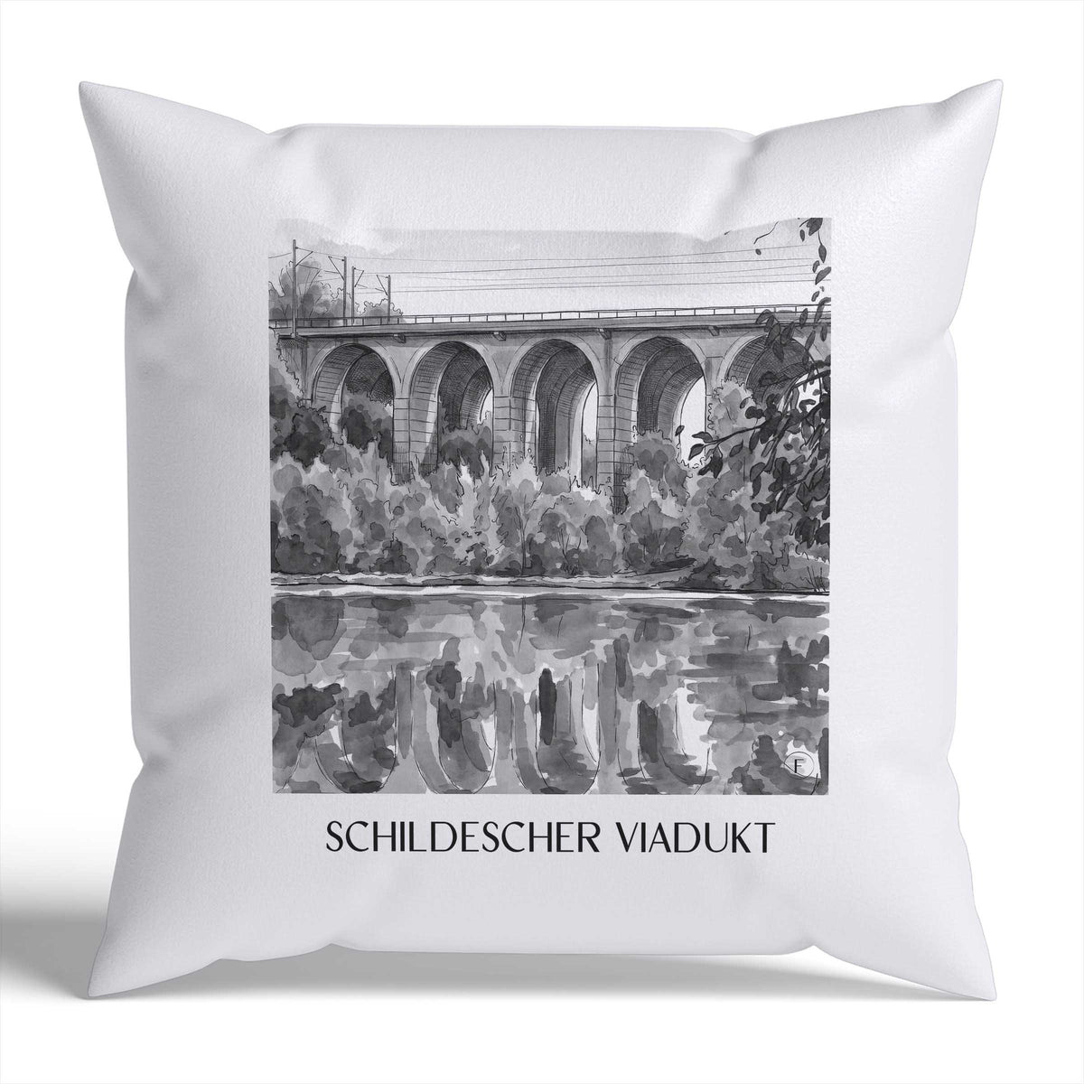 schildescher-viadukt-bielefeld-deutschland-kissenbezug-aquarell-schwarz-weiss