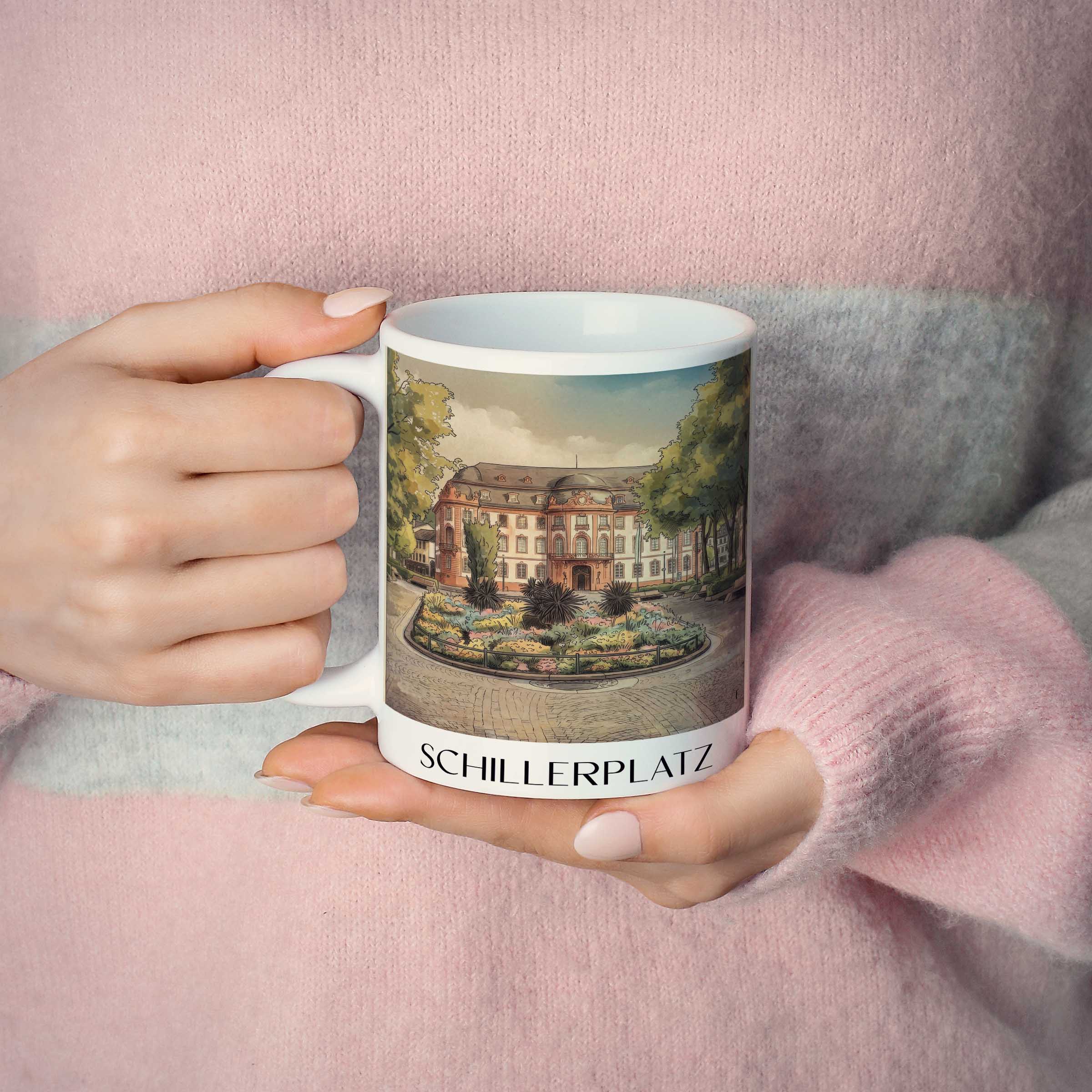 schillerplatz-mainz-deutschland-kaffeebecher-aquarell
