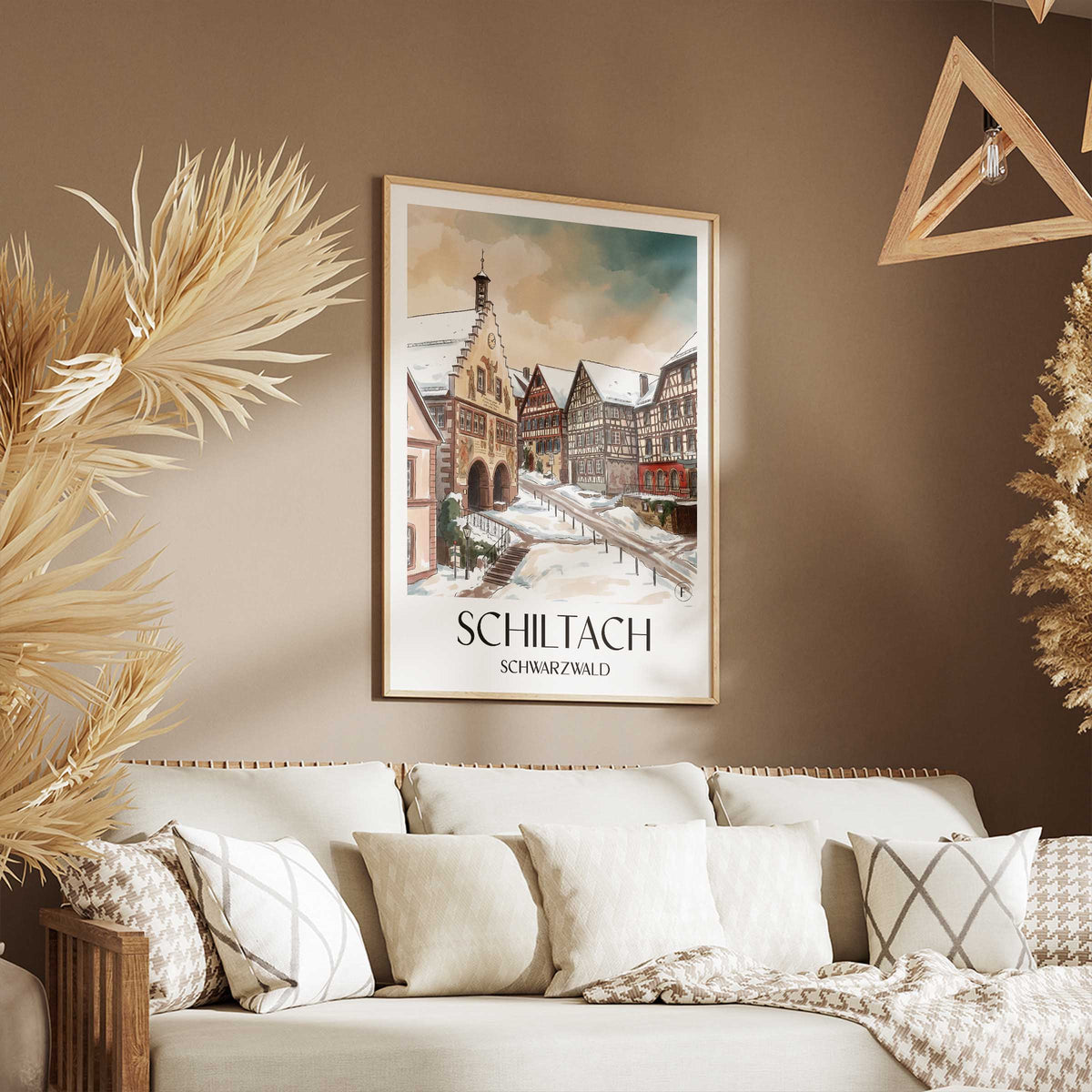 schiltach-schwarzwald-deutschland-poster-aquarell