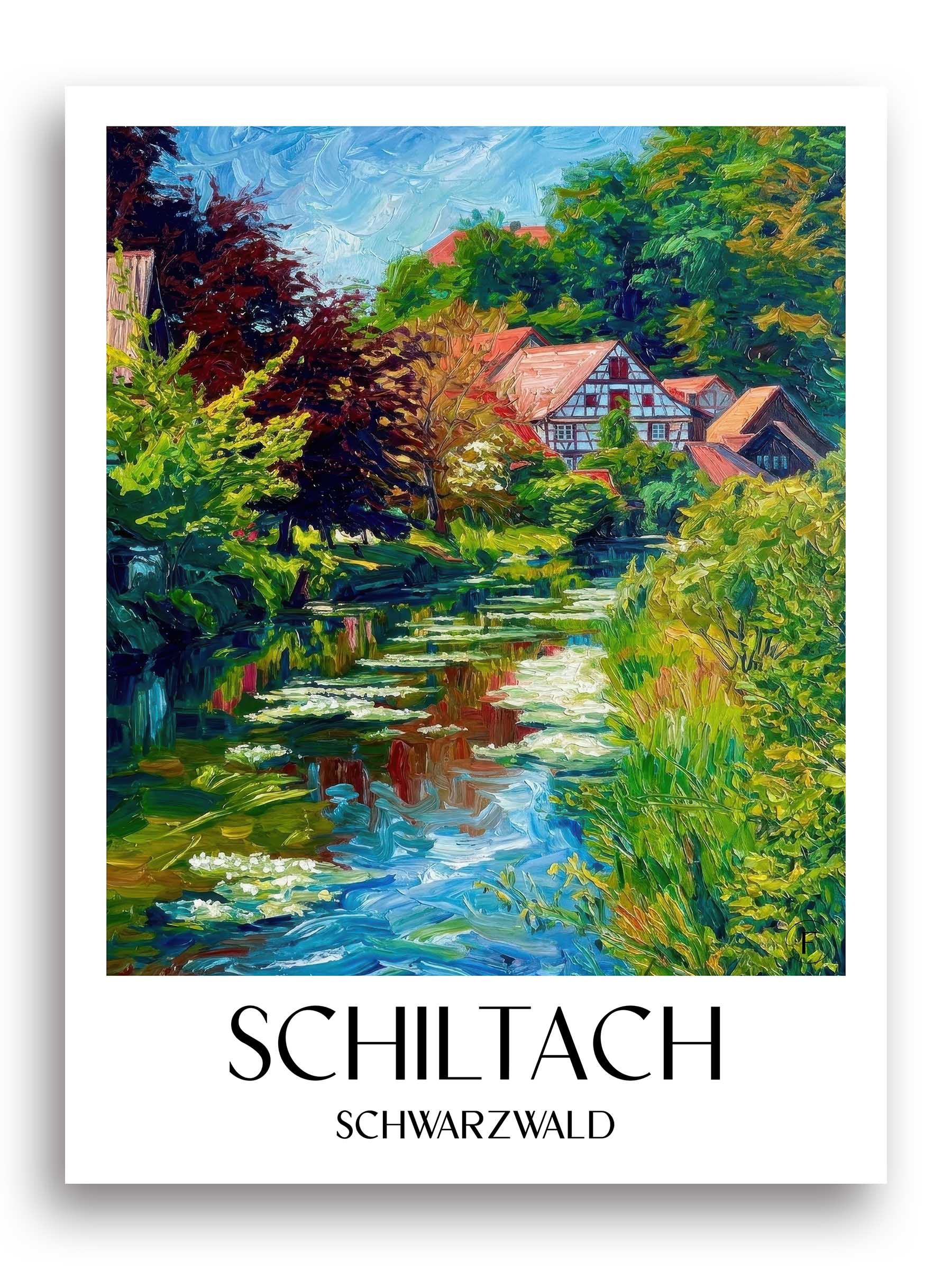 schiltach-schwarzwald-deutschland-poster-oil-painting-oelgemaelde