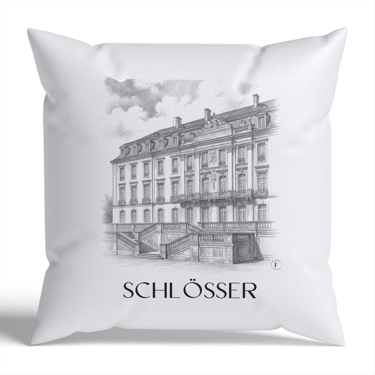 schlösser-brühl-deutschland-kissenbezug-bleistift-zeichnung-drawing