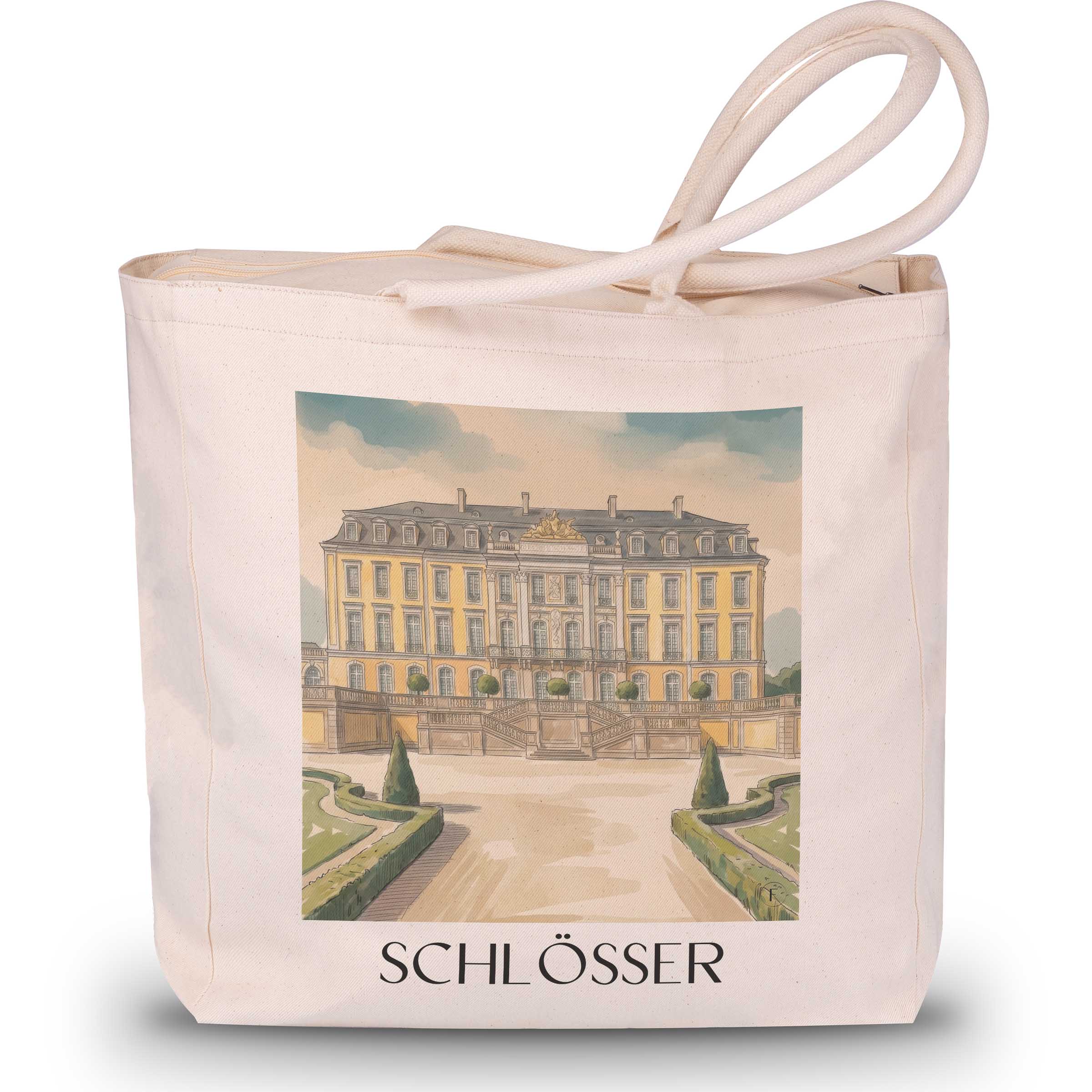 schlösser-brühl-deutschland-einkaufstasche-aquarell