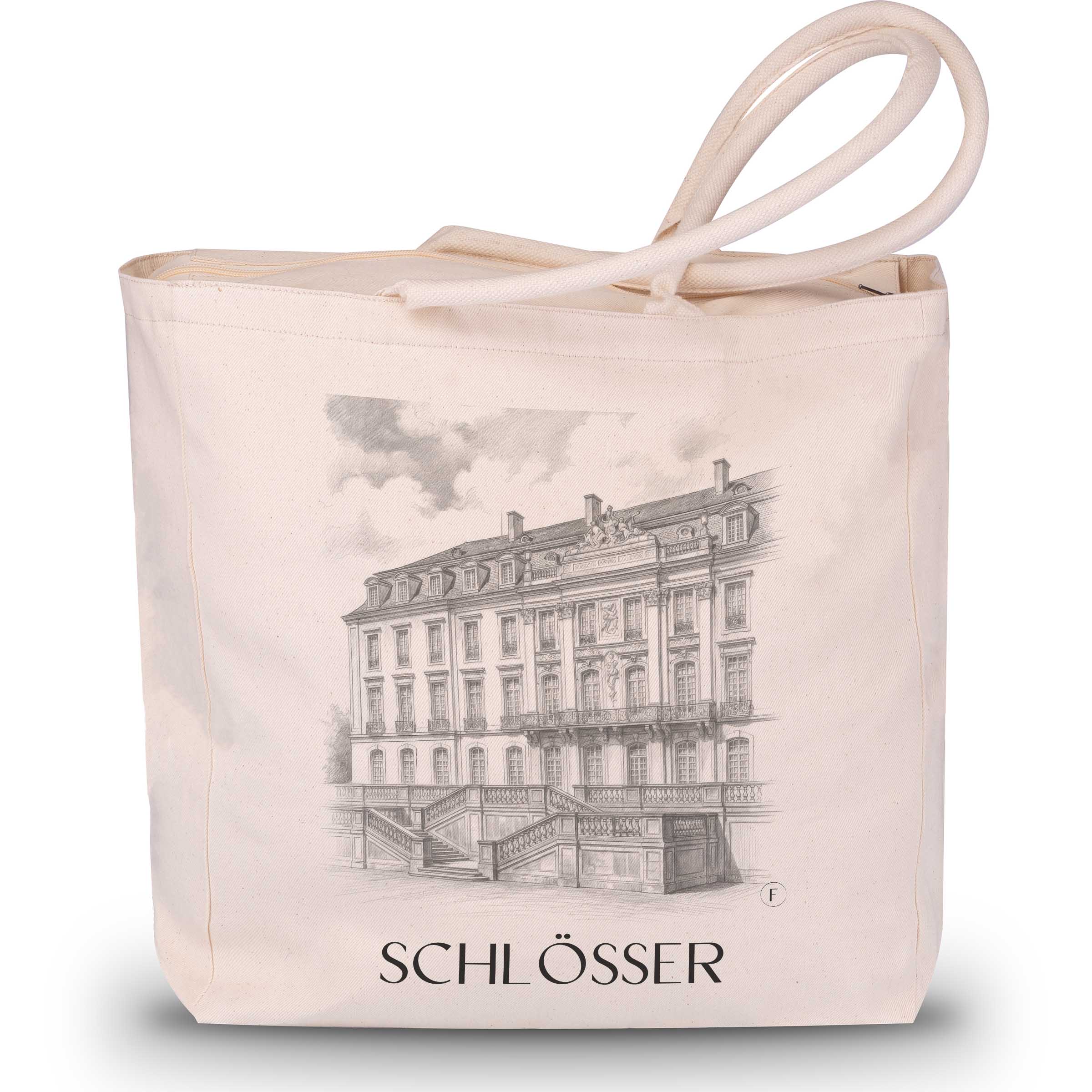 schlösser-brühl-deutschland-einkaufstasche-bleistift-zeichnung-drawing