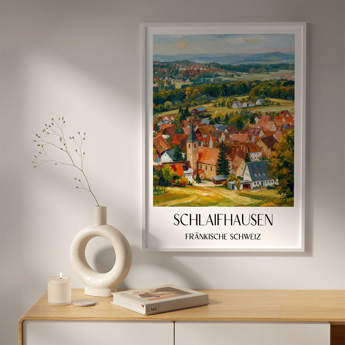 schlaifhausen-fränkische-schweiz-deutschland-poster-oil-painting-oelgemaelde