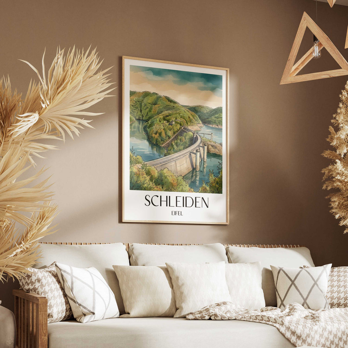 schleiden-eifel-deutschland-poster-aquarell