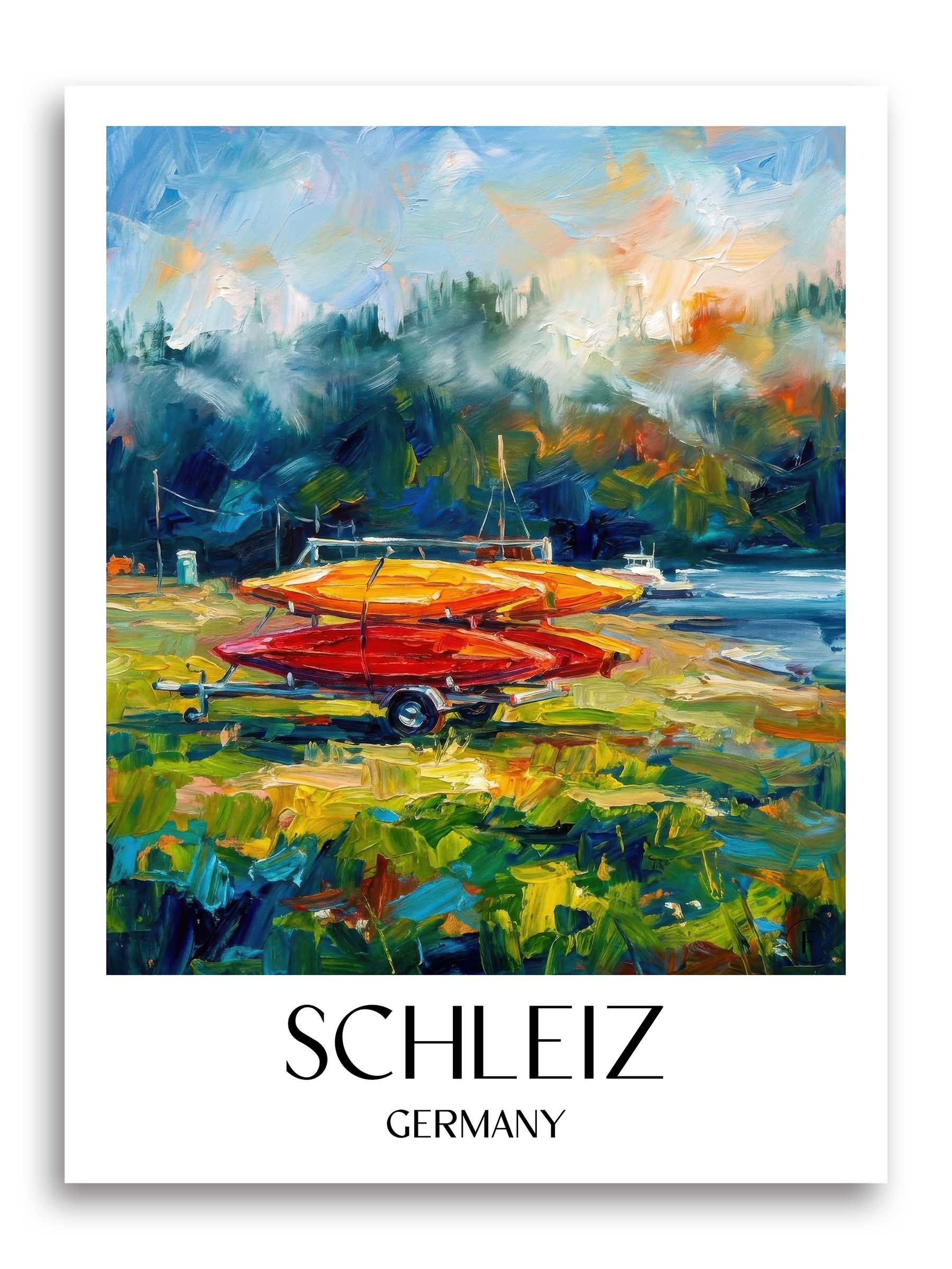 Schleiz Poster - Vogtland - Deutschland Kunstdruck - Ölgemälde von A4 bis A1 - favplace