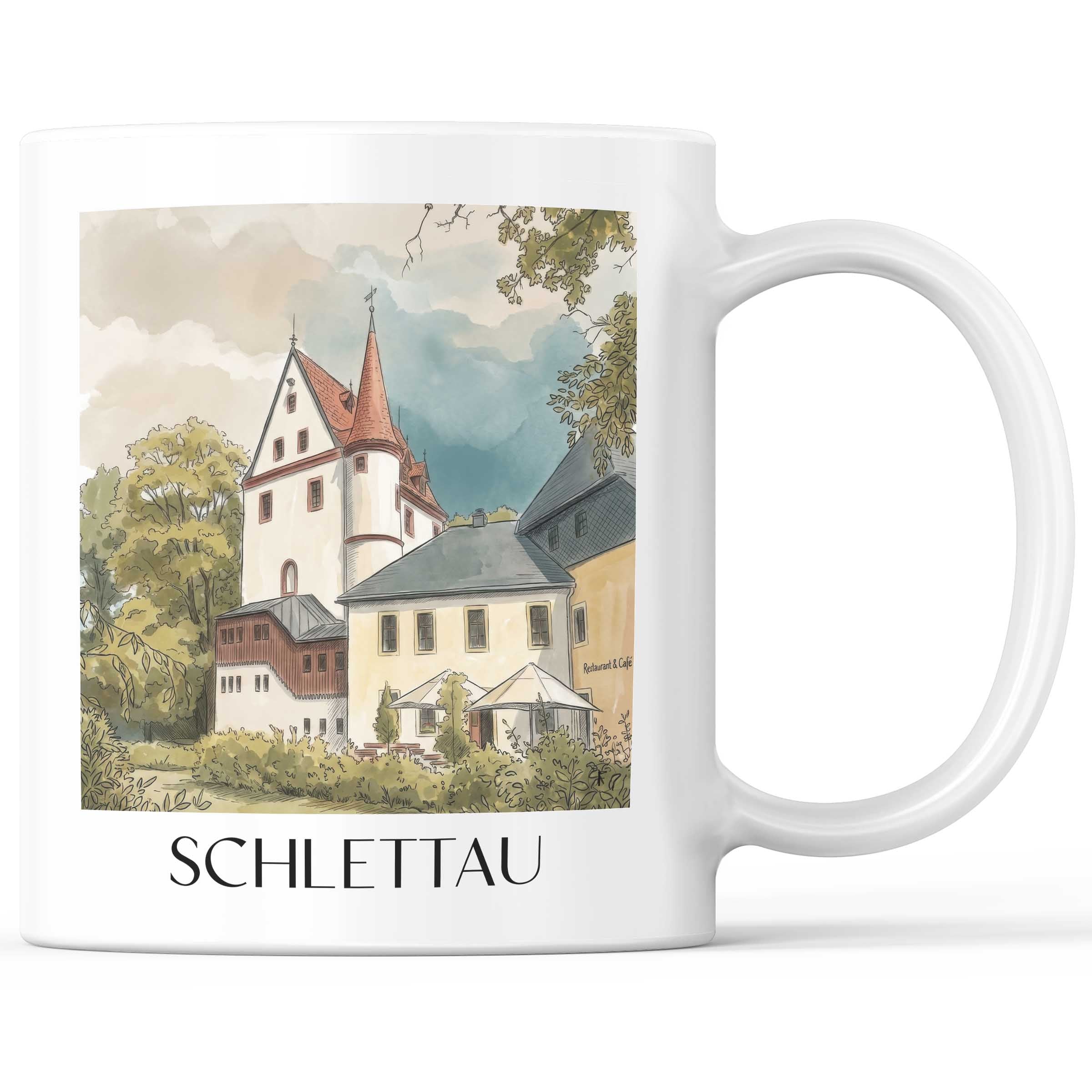 schlettau-erzgebirge-deutschland-kaffeebecher-aquarell