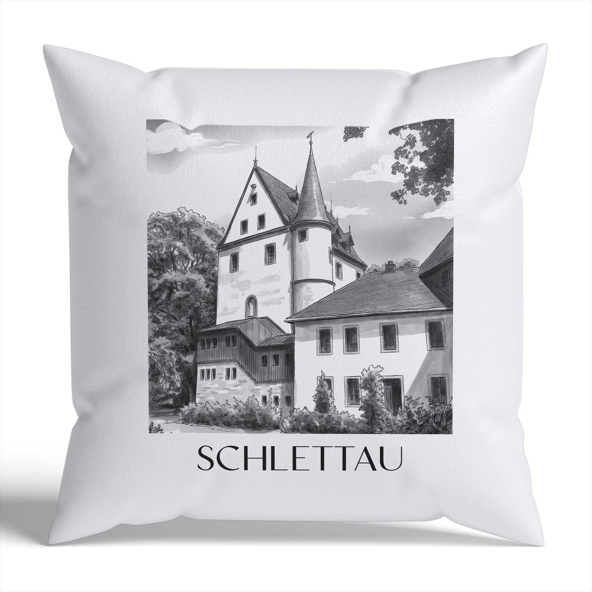 schlettau-erzgebirge-deutschland-kissenbezug-aquarell-schwarz-weiss