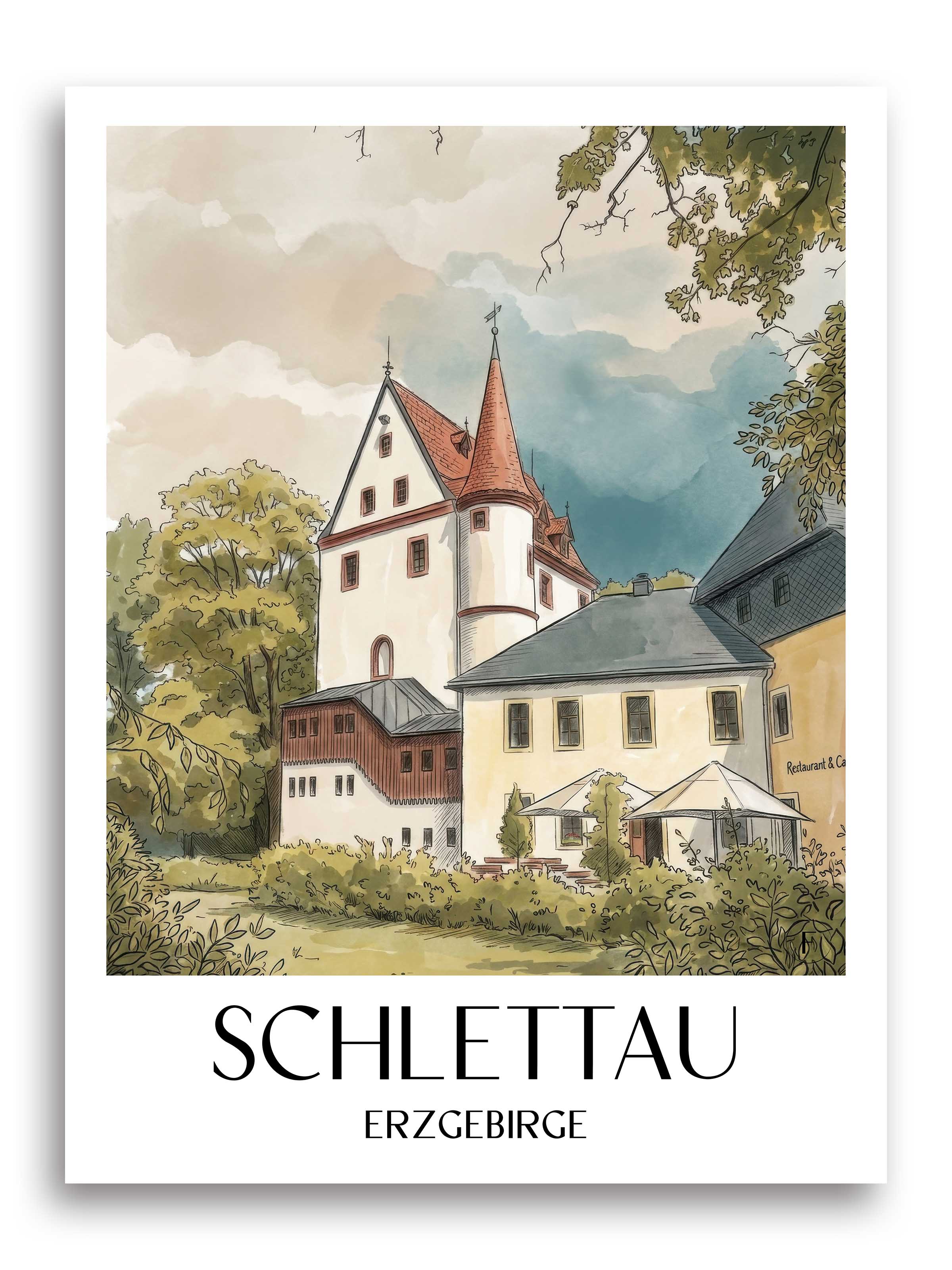 schlettau-erzgebirge-deutschland-poster-aquarell
