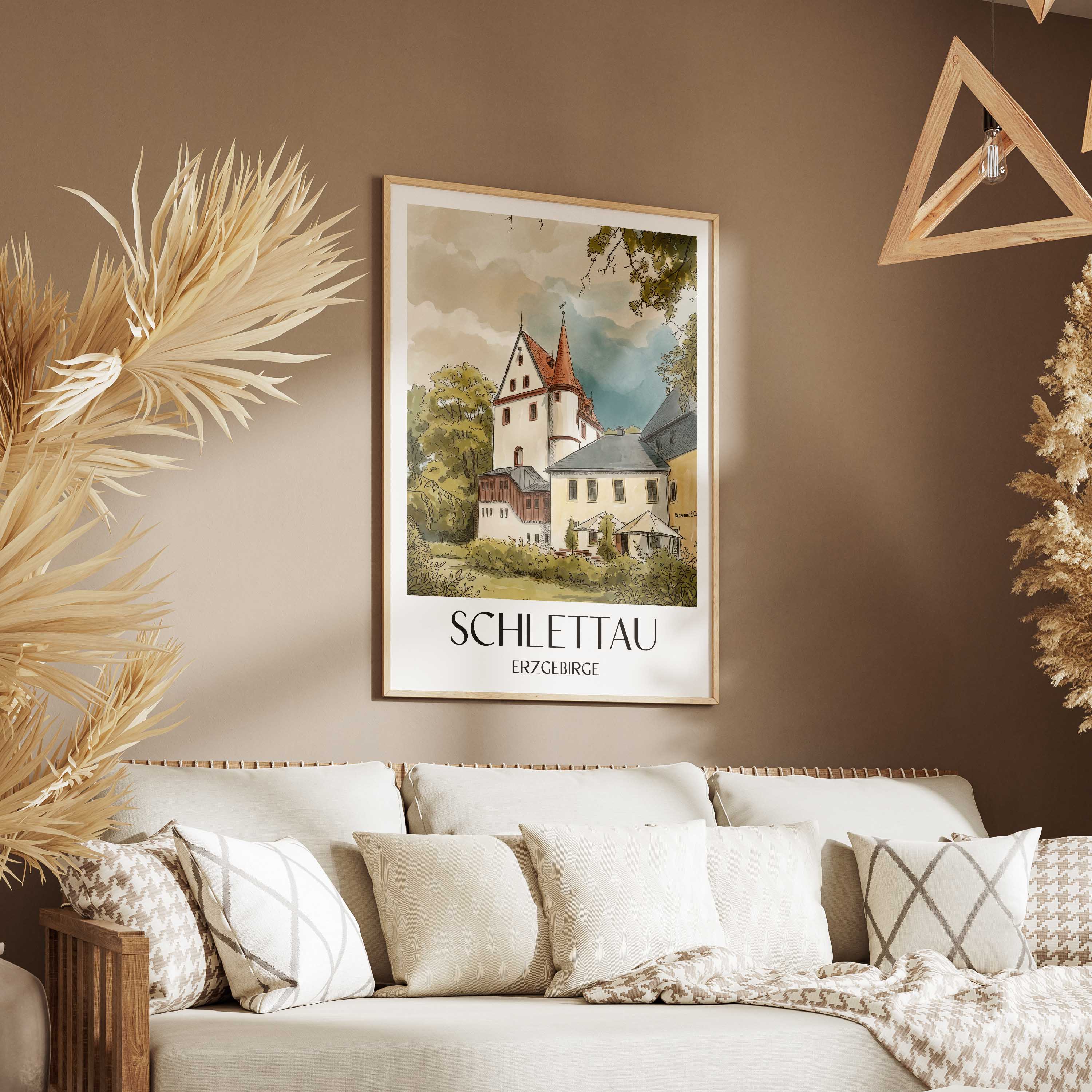 schlettau-erzgebirge-deutschland-poster-aquarell