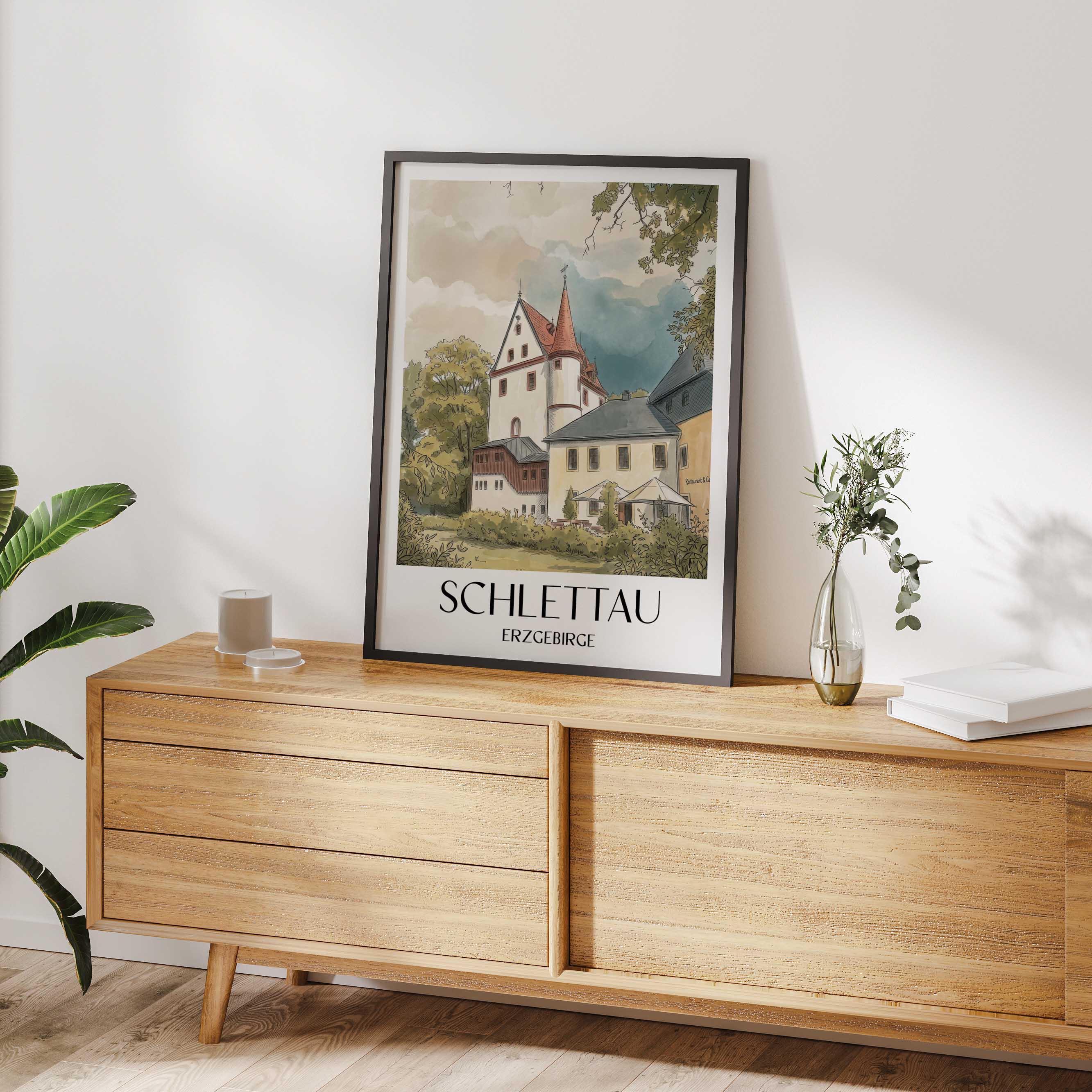 schlettau-erzgebirge-deutschland-poster-aquarell