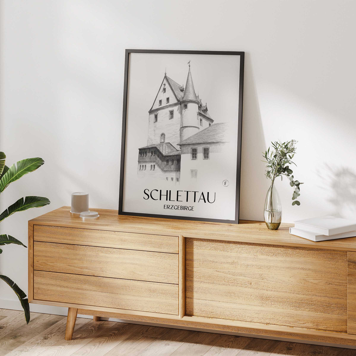 schlettau-erzgebirge-deutschland-poster-bleistift-zeichnung-drawing