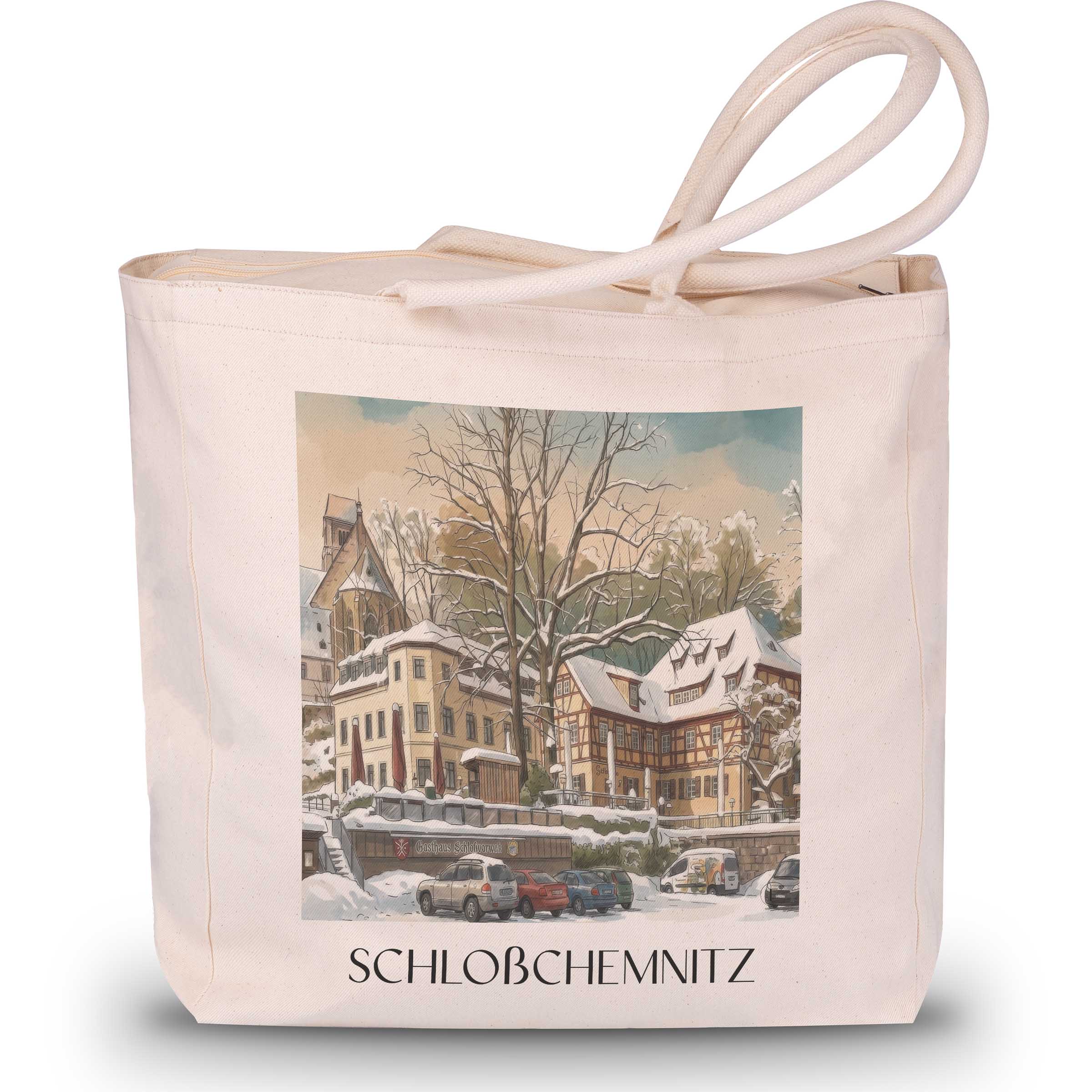 schloßchemnitz-chemnitz-deutschland-einkaufstasche-aquarell