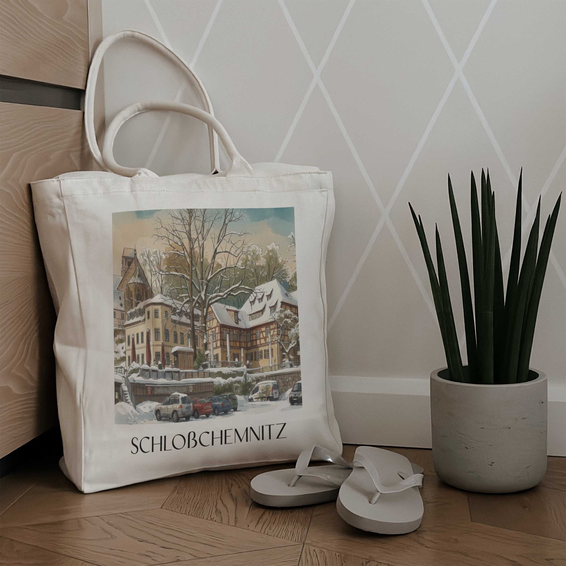 schloßchemnitz-chemnitz-deutschland-einkaufstasche-aquarell