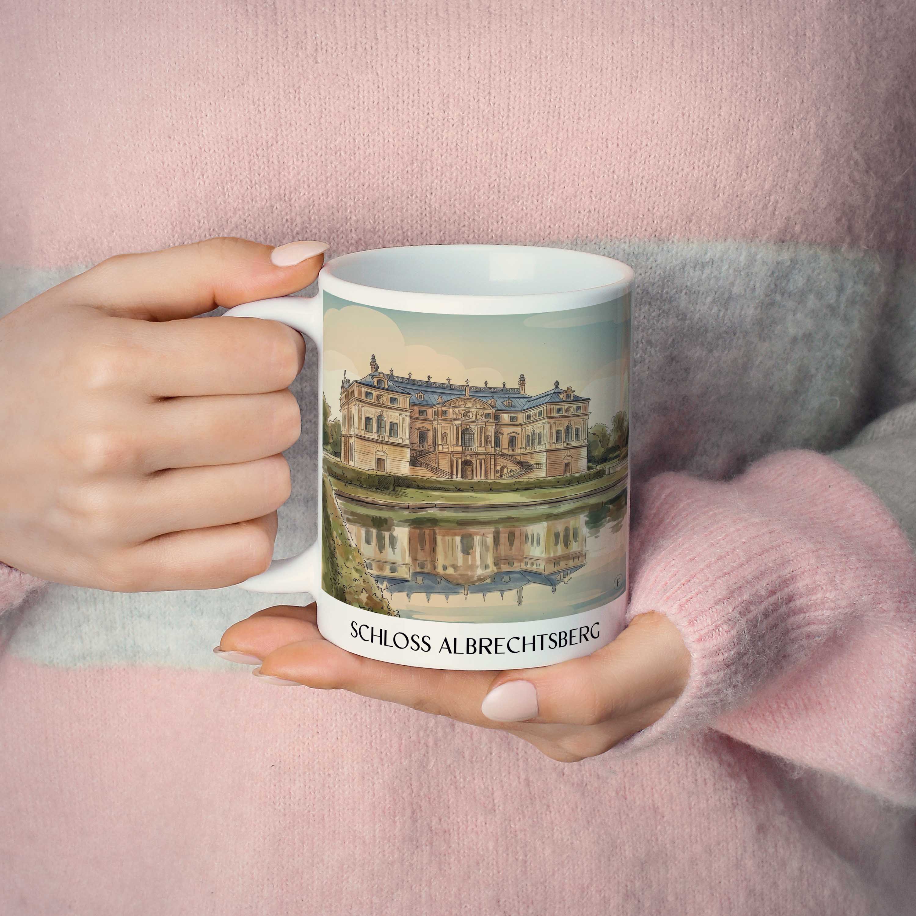 schloss-albrechtsberg-dresden-deutschland-kaffeebecher-aquarell