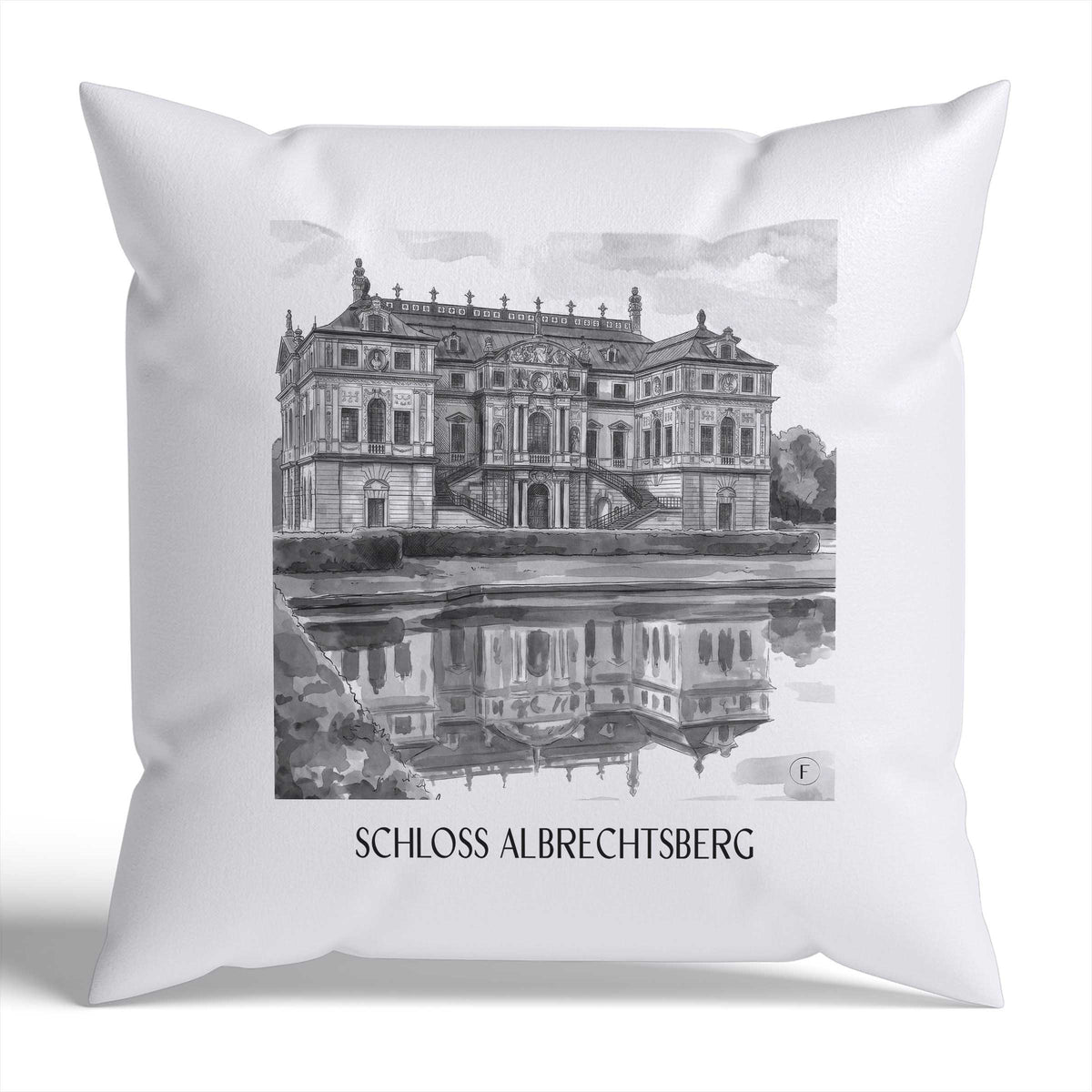 schloss-albrechtsberg-dresden-deutschland-kissenbezug-aquarell-schwarz-weiss