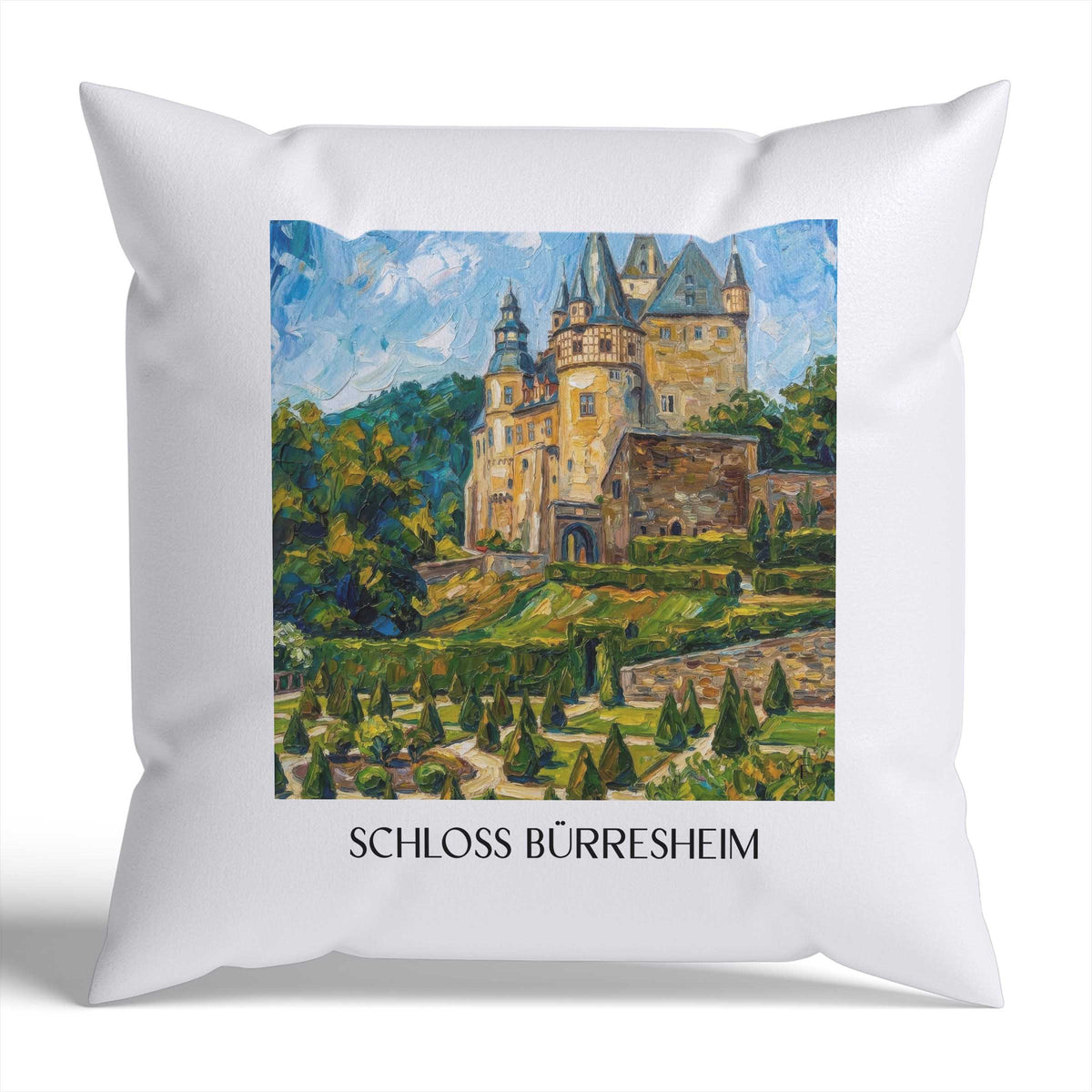 schloss-bürresheim-eifel-deutschland-kissenbezug-oil-painting-oelgemaelde