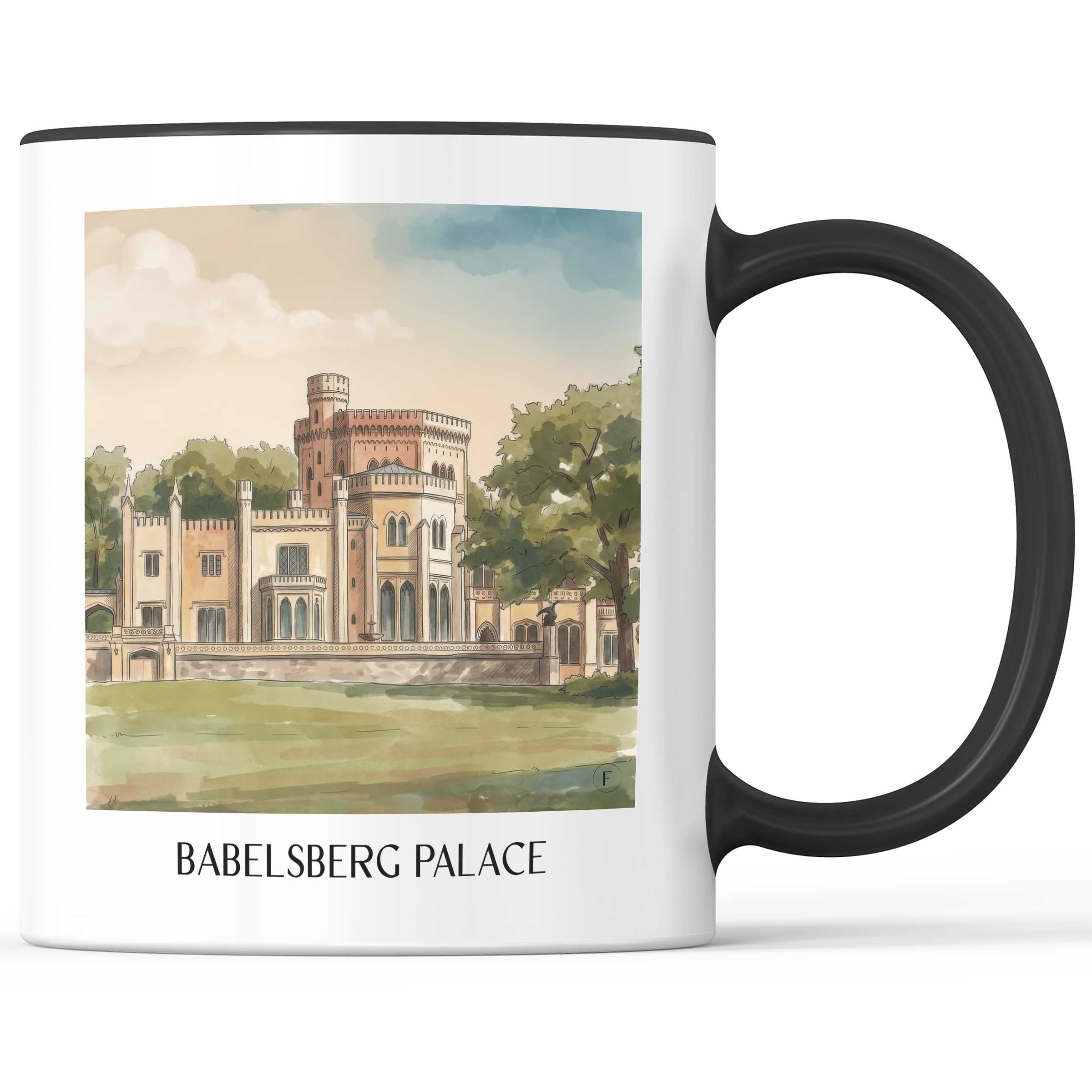 Schloss Babelsberg Kaffeebecher - Potsdam - Deutschland Becher - Kaffeetasse im Aquarell Stil - favplace