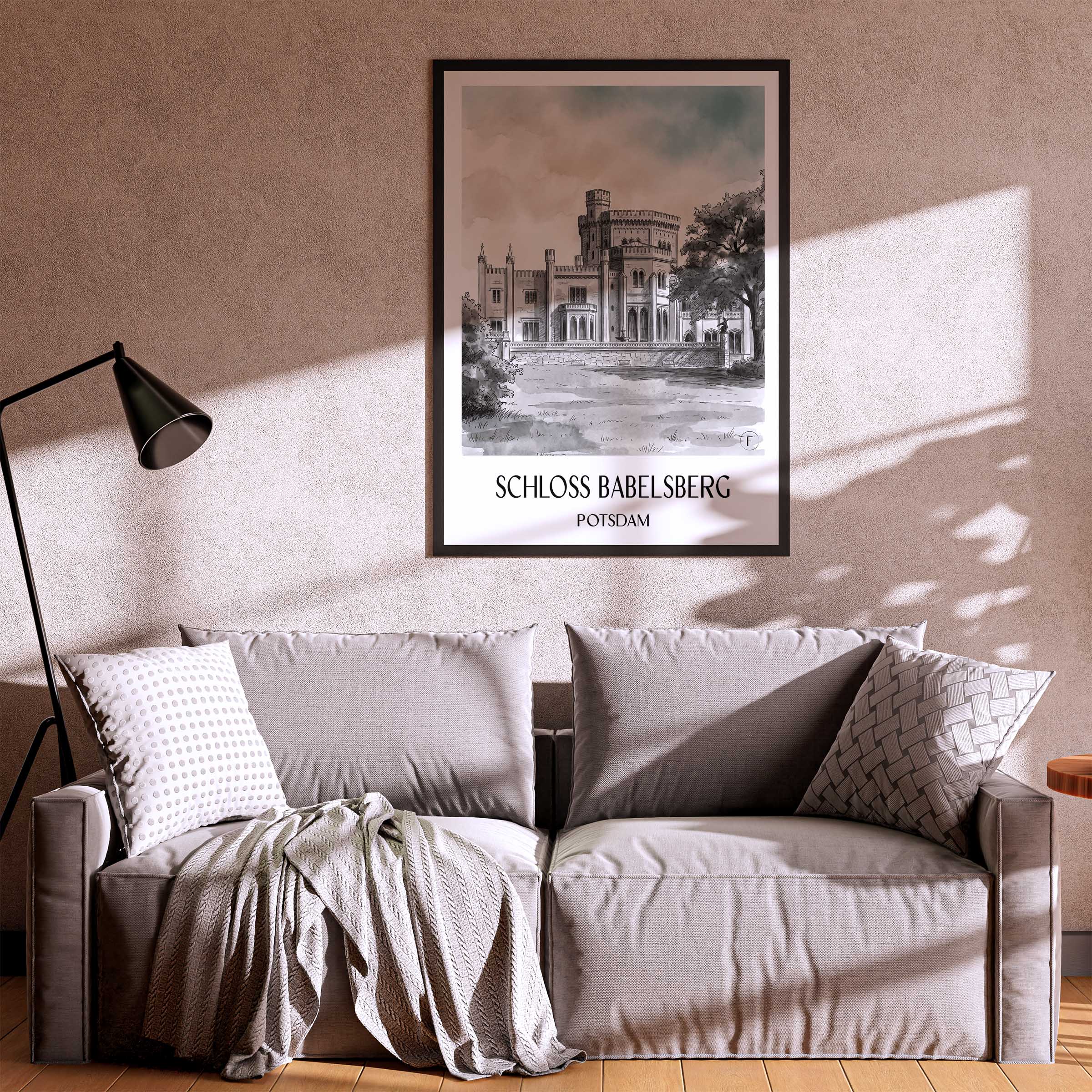 schloss-babelsberg-potsdam-deutschland-poster-aquarell-schwarz-weiss