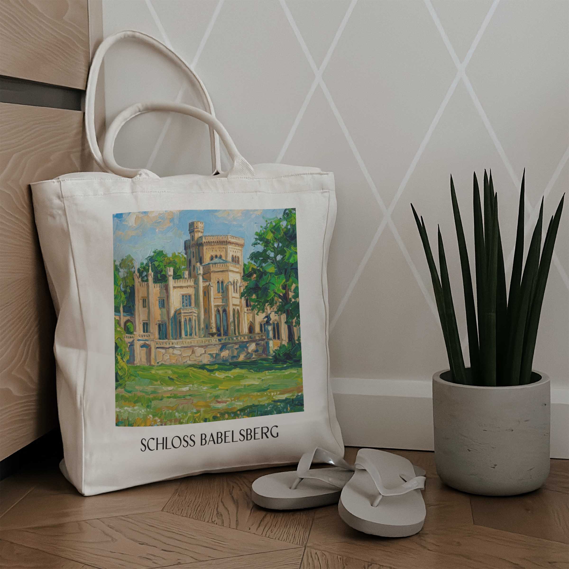 schloss-babelsberg-potsdam-deutschland-einkaufstasche-oil-painting-oelgemaelde