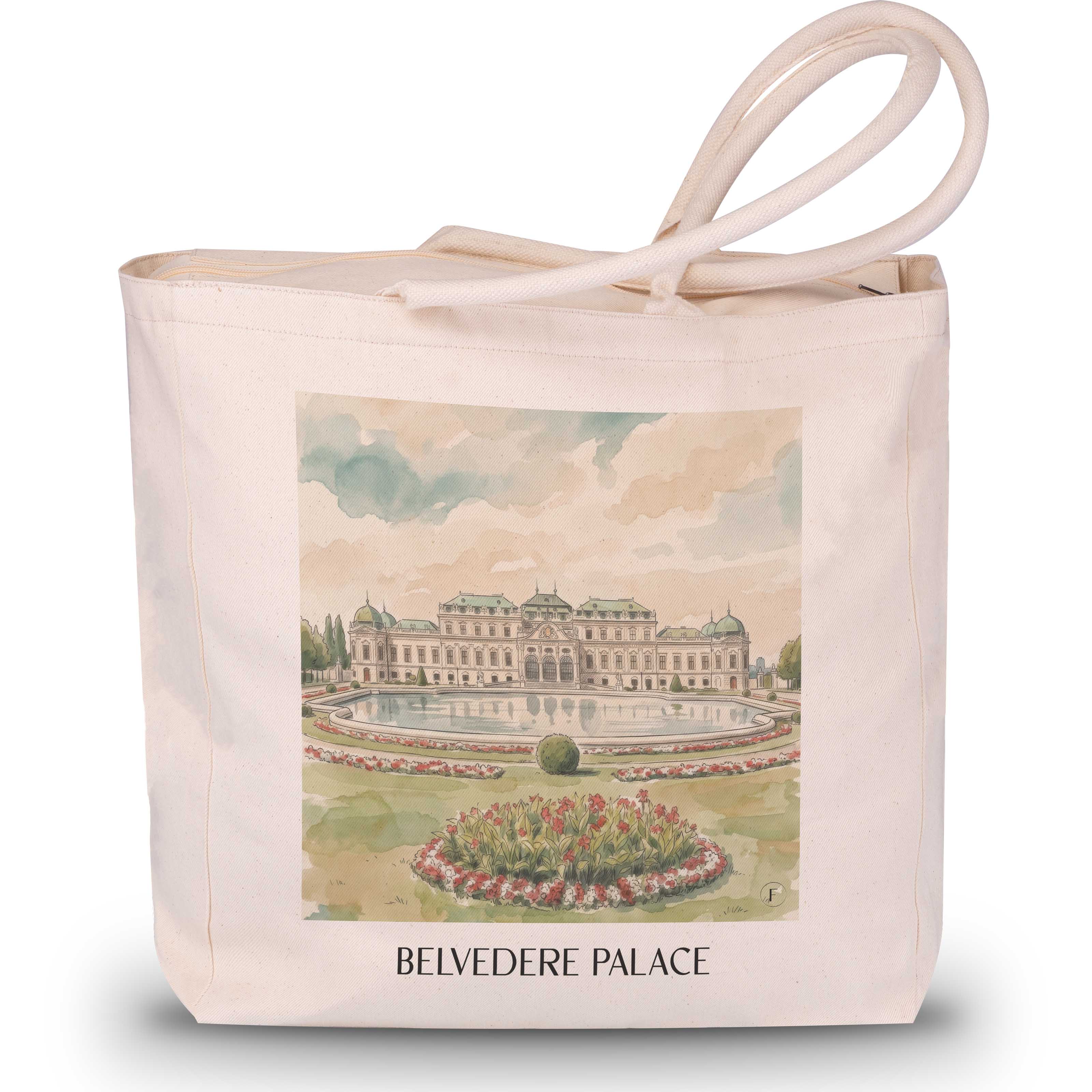 Schloss Belvedere Shopping Tasche - Wien - Österreich Tote Bag - Einkaufstasche im Aquarell Stil - favplace