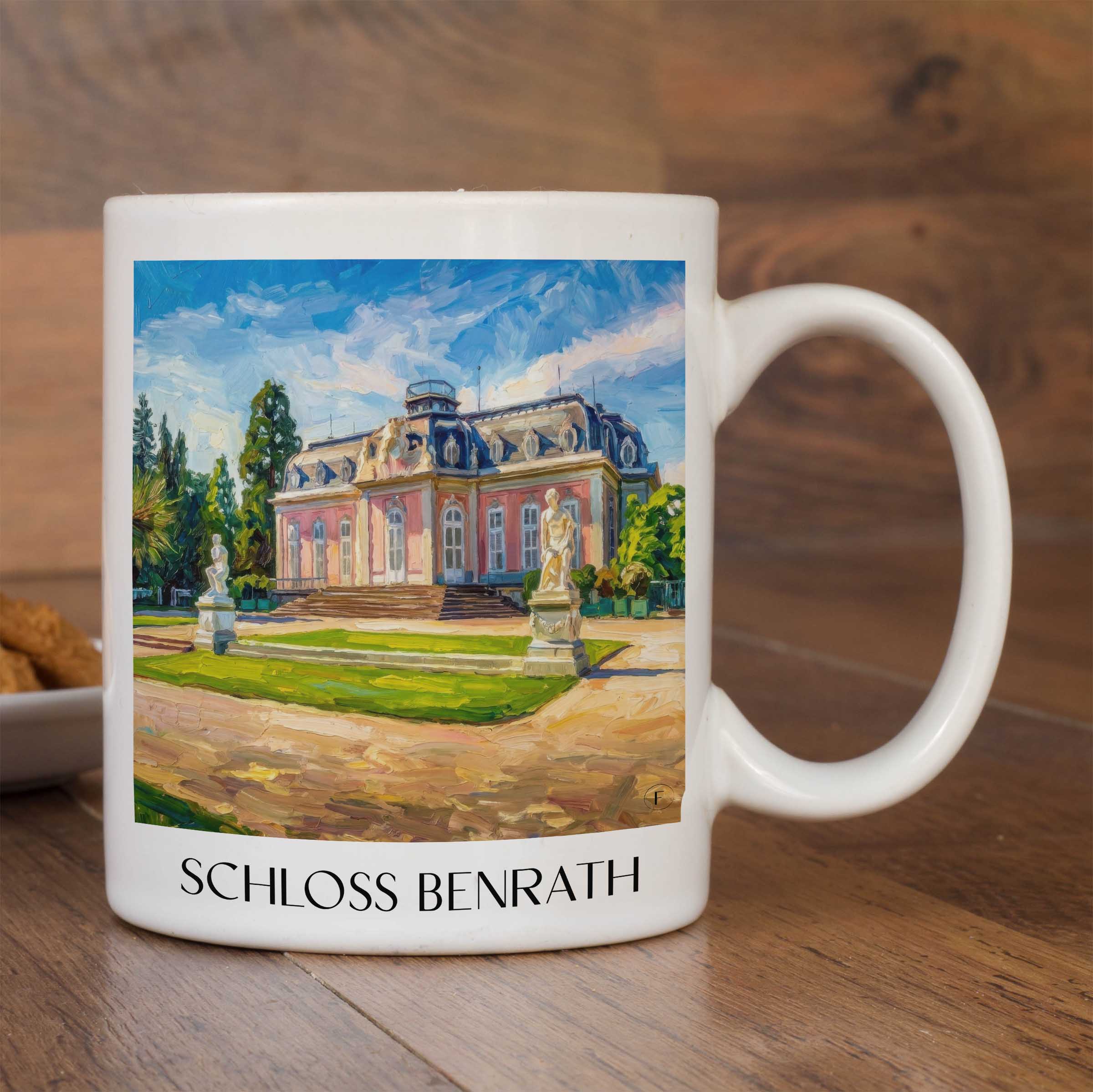 schloss-benrath-düsseldorf-deutschland-kaffeebecher-oil-painting-oelgemaelde