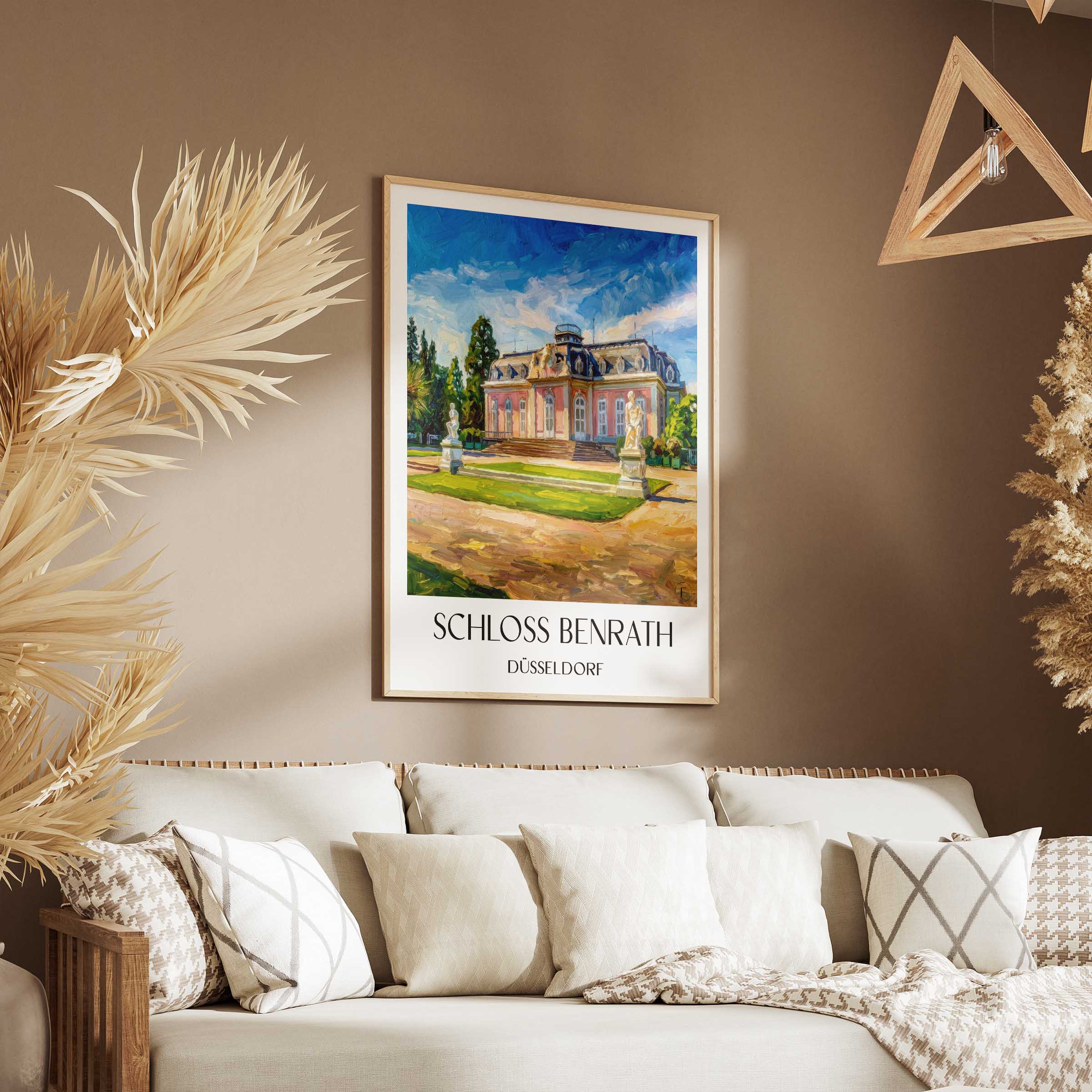schloss-benrath-düsseldorf-deutschland-poster-oil-painting-oelgemaelde