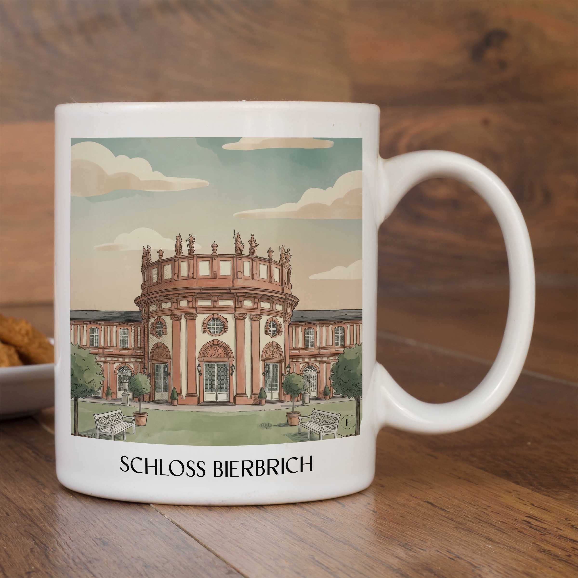 schloss-bierbrich-wiesbaden-deutschland-kaffeebecher-aquarell