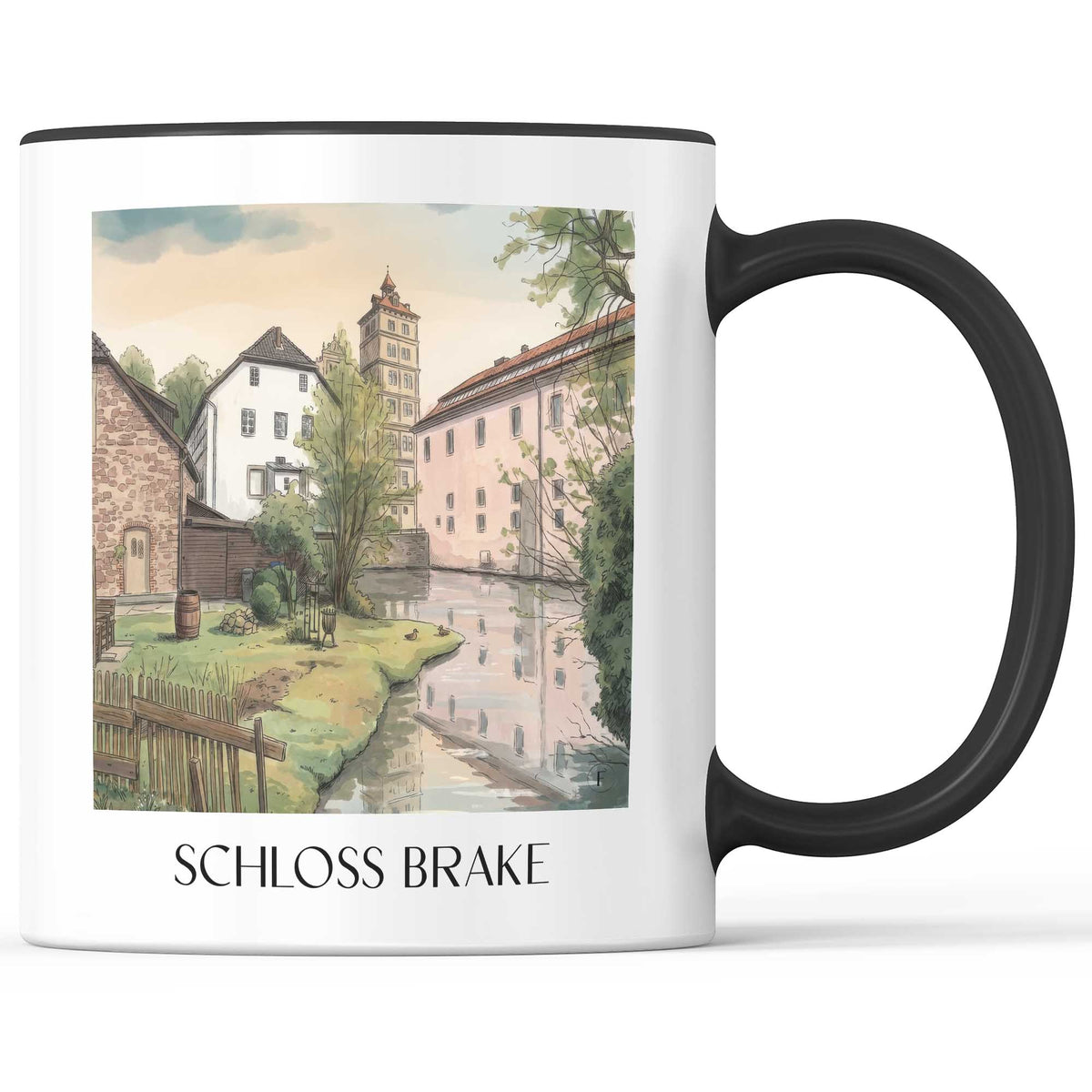 schloss-brake-lemgo-deutschland-kaffeebecher-aquarell