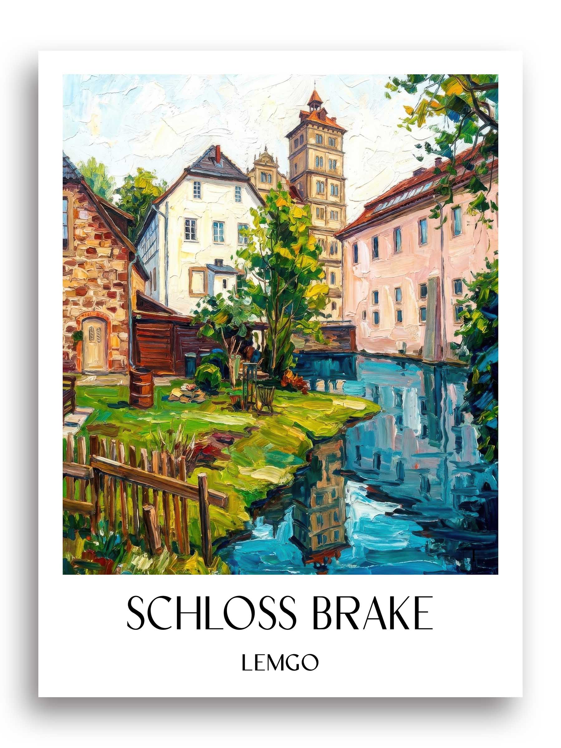 schloss-brake-lemgo-deutschland-poster-oil-painting-oelgemaelde