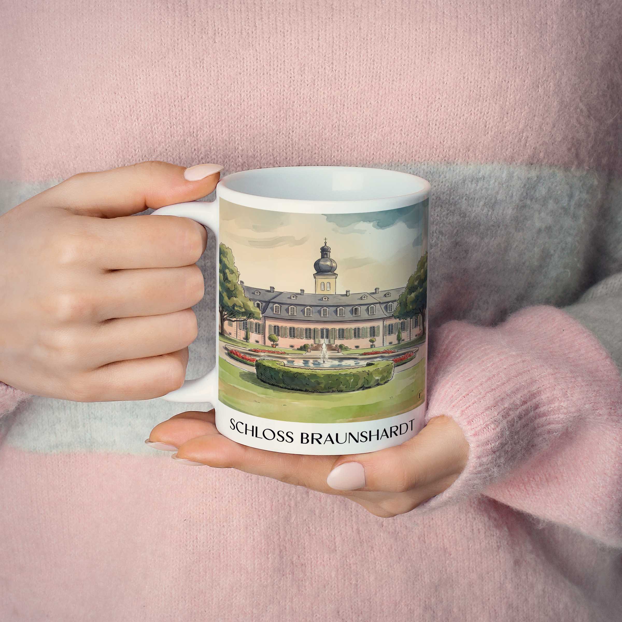 schloss-braunshardt-darmstadt-deutschland-kaffeebecher-aquarell
