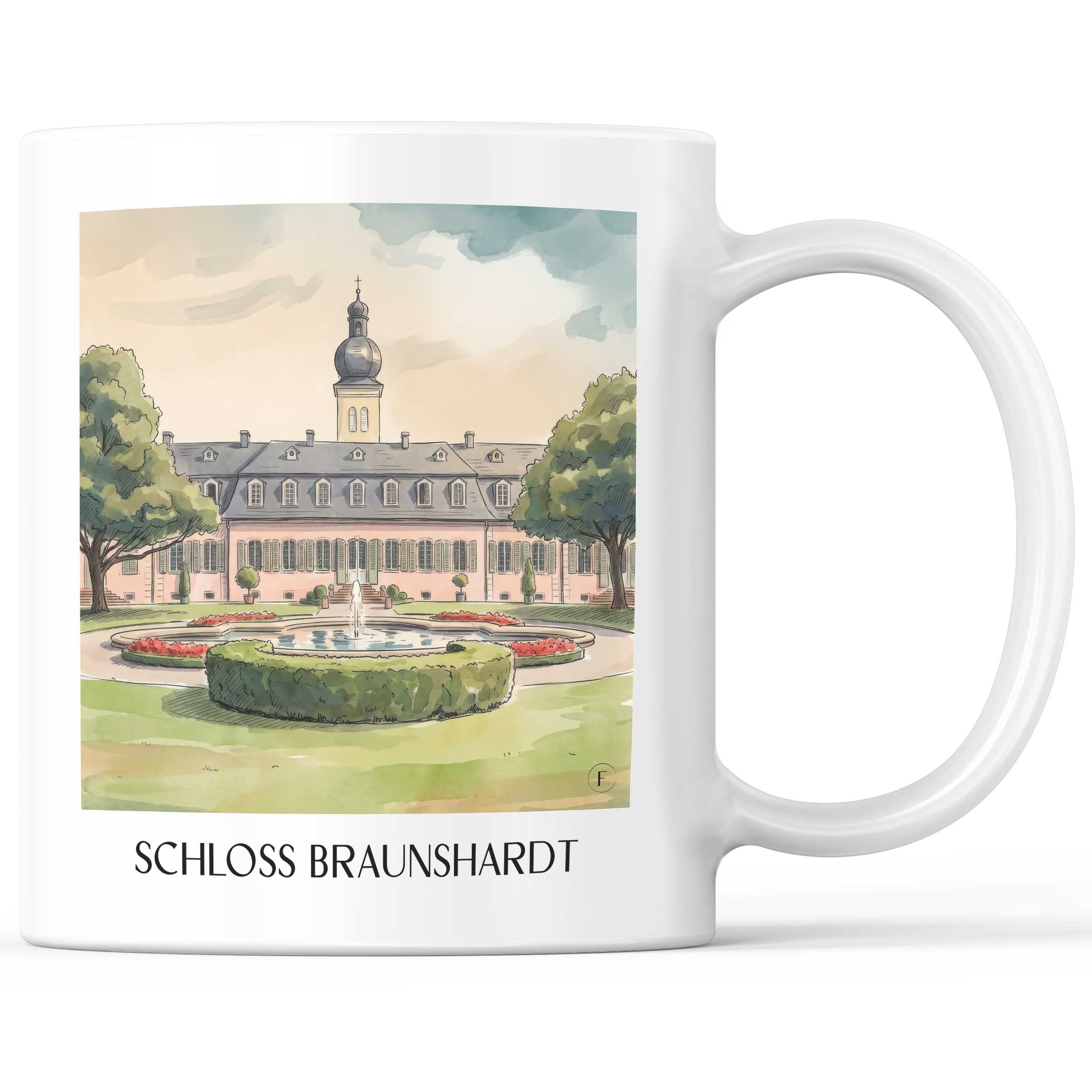 schloss-braunshardt-darmstadt-deutschland-kaffeebecher-aquarell