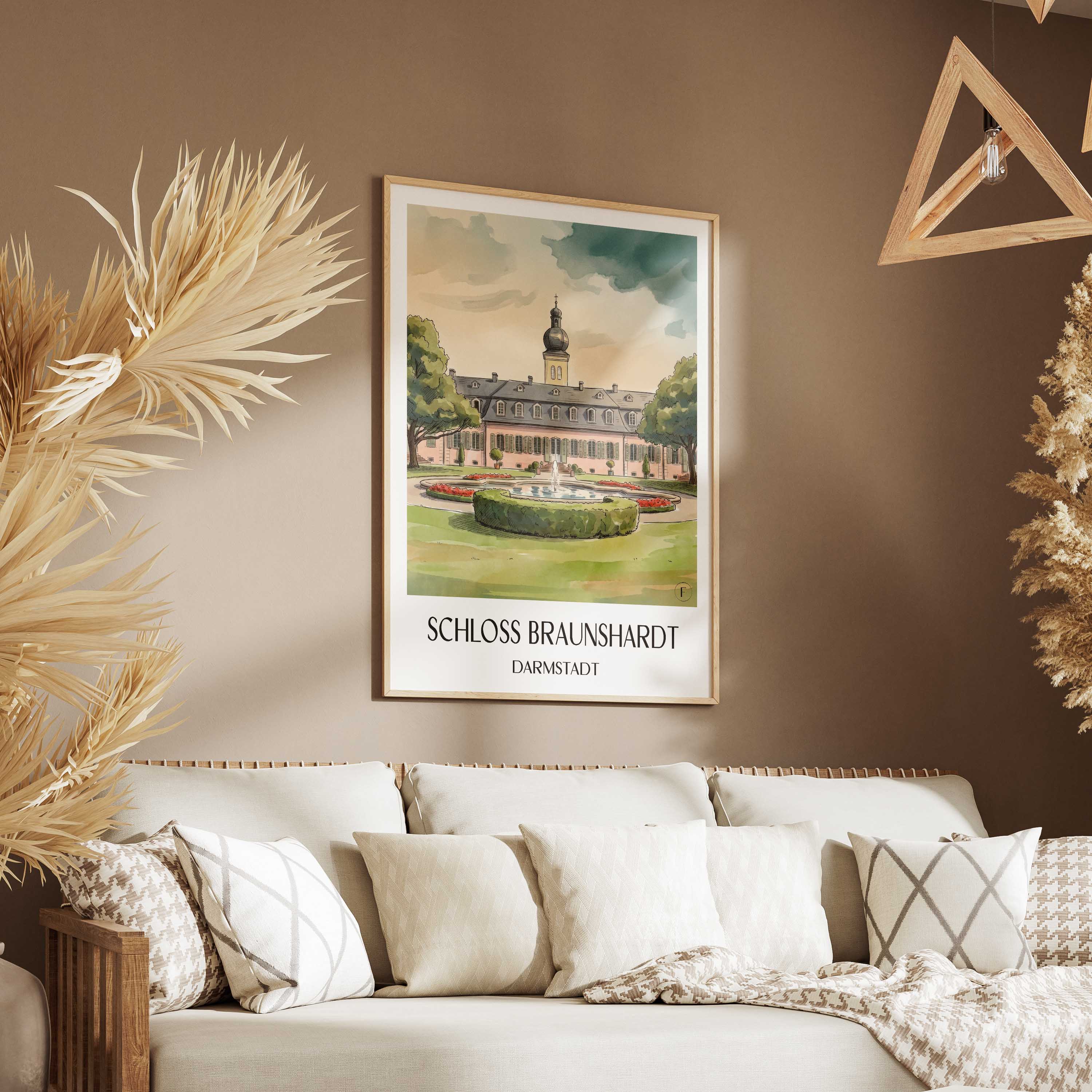 schloss-braunshardt-darmstadt-deutschland-poster-aquarell