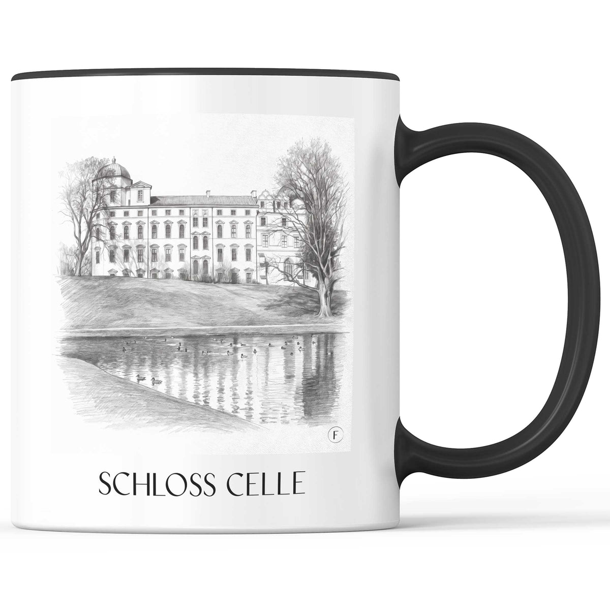 schloss-celle-niedersachsen-deutschland-kaffeebecher-bleistift-zeichnung-drawing