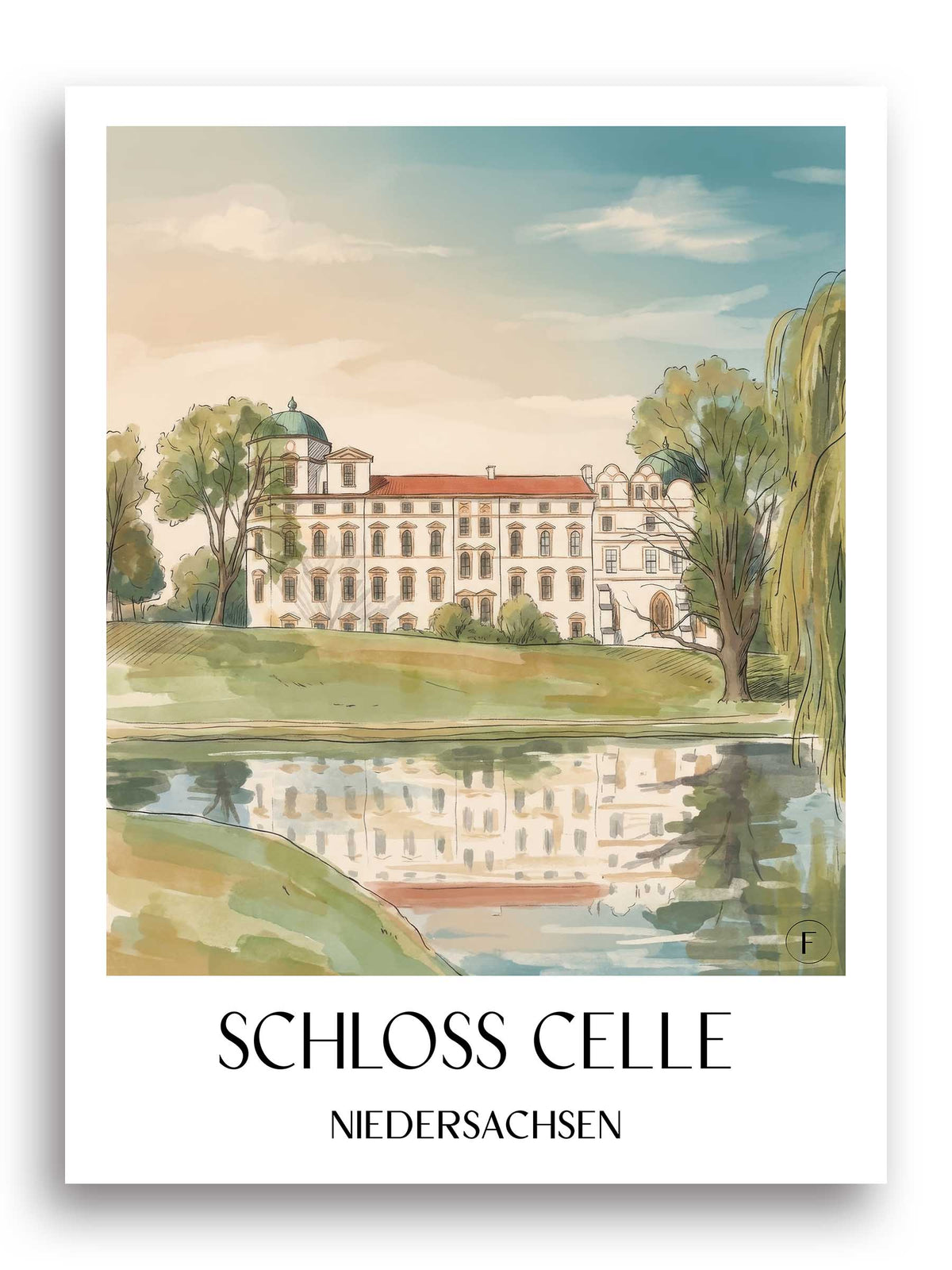 schloss-celle-niedersachsen-deutschland-poster-aquarell