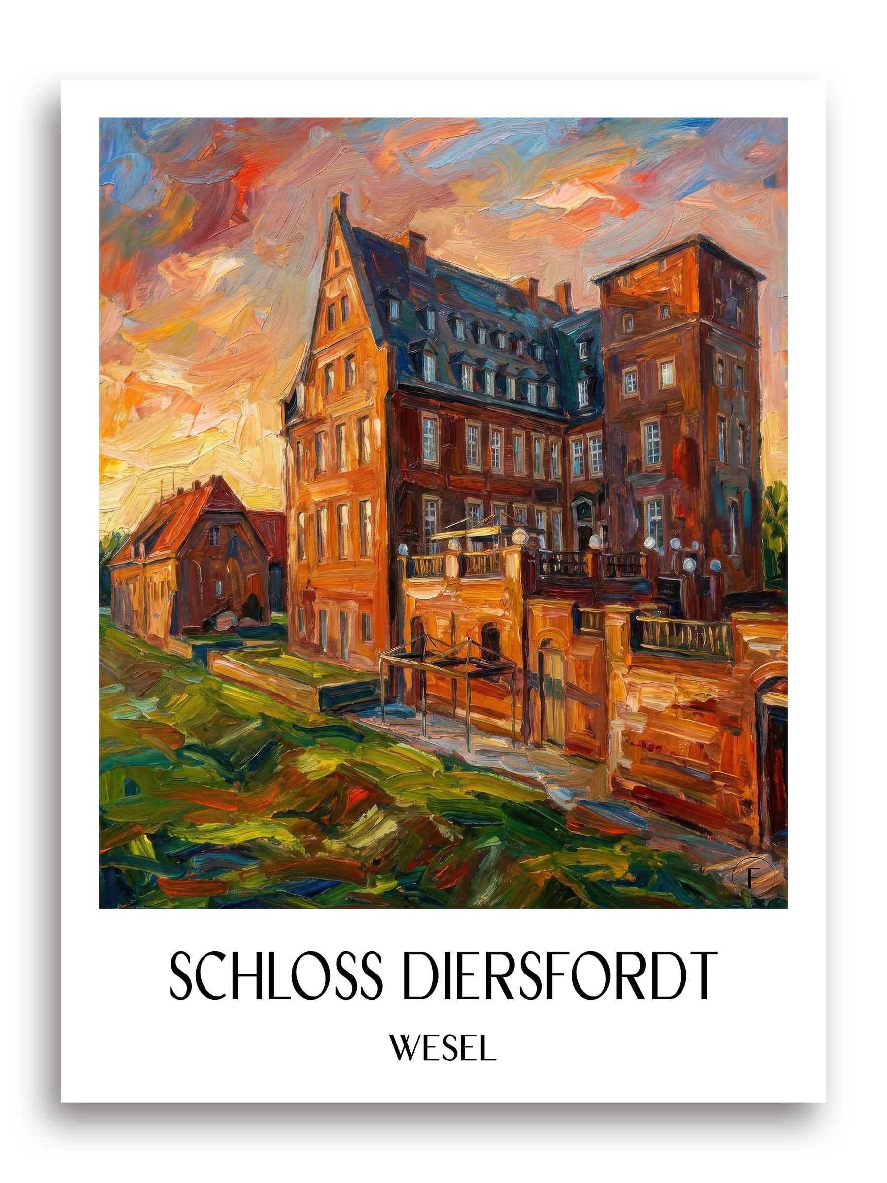 schloss-diersfordt-wesel-deutschland-poster-oil-painting-oelgemaelde